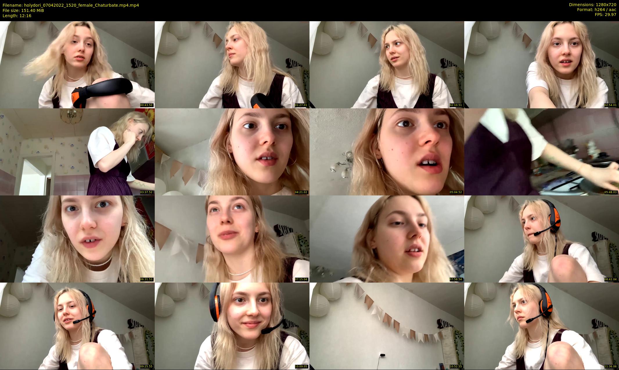 holydori — 13 minute Chaturbate female cam show recording, 720p, Apr 7, 2022