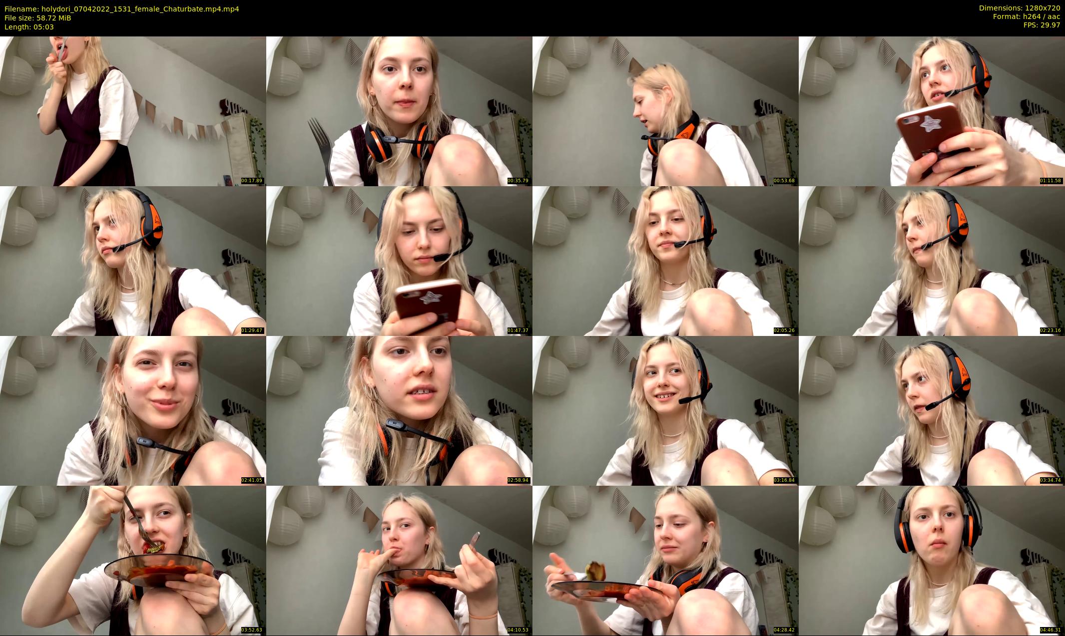 holydori — 6 minute Chaturbate female cam show recording, 720p, Apr 7, 2022