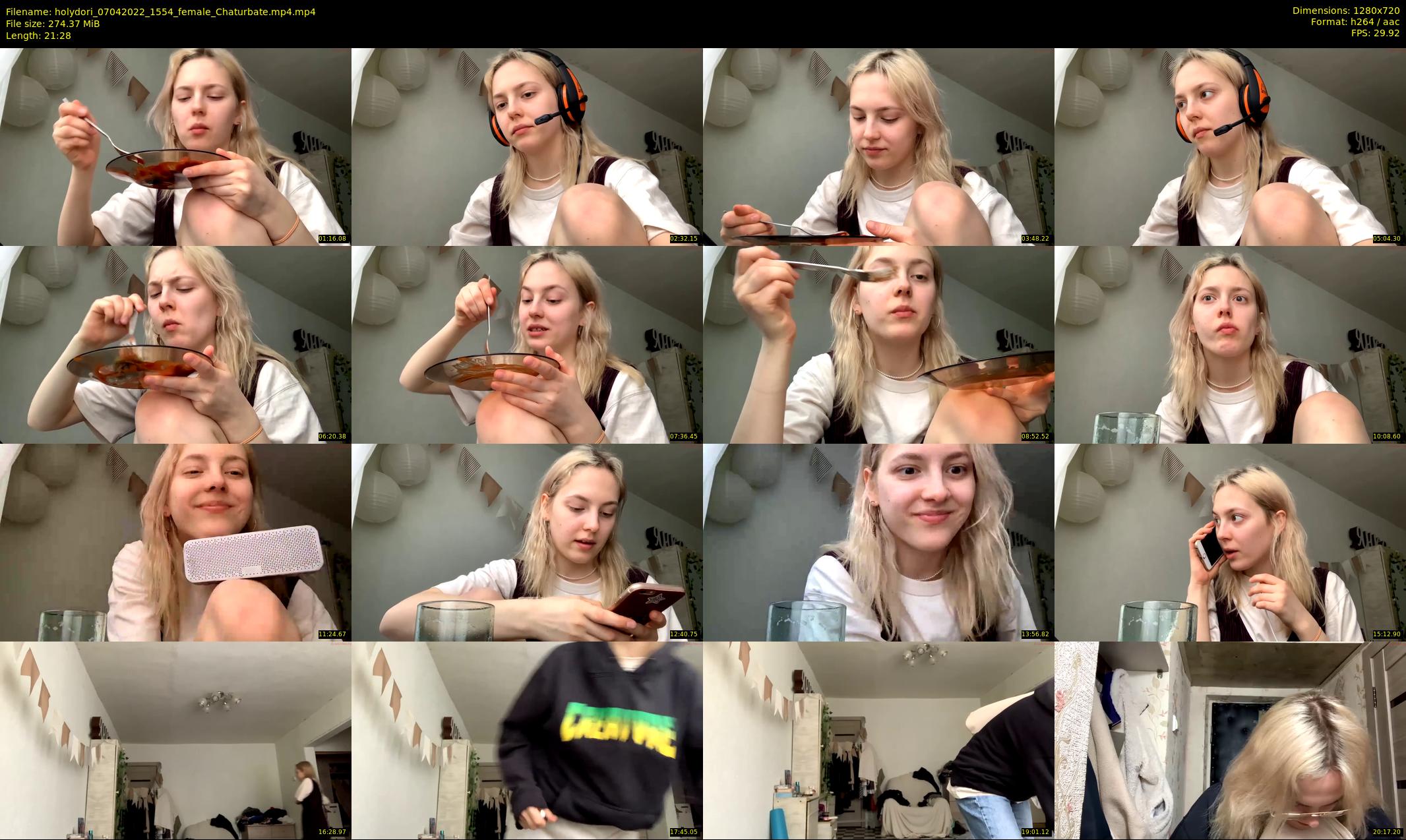 holydori — 22 minute Chaturbate female cam show recording, 720p, Apr 7, 2022