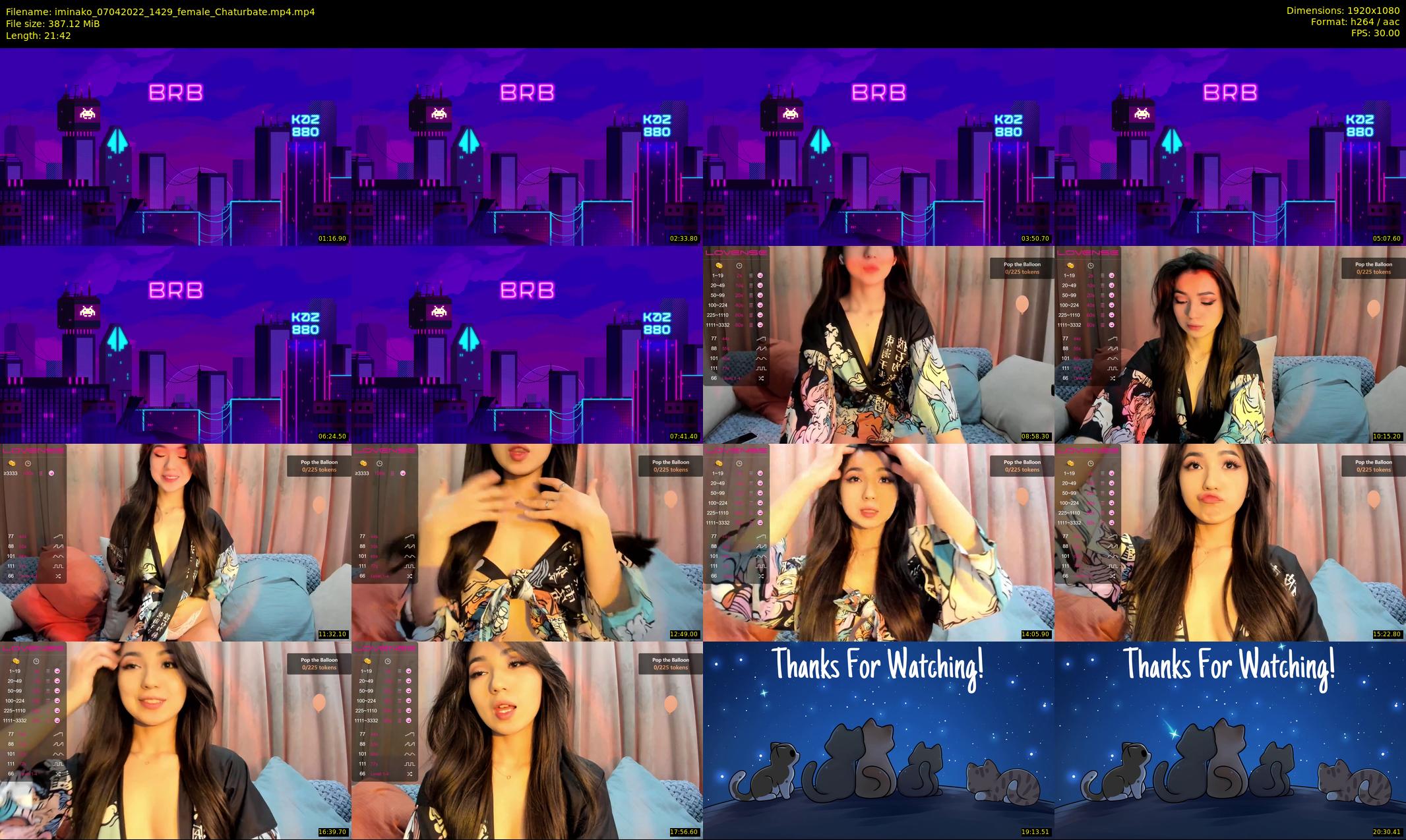 iminako — 22 minute Chaturbate female cam show recording, 1080p, Apr 7, 2022