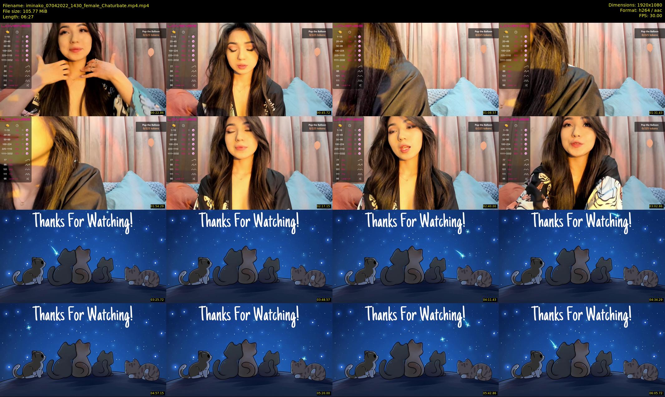 iminako — 7 minute Chaturbate female cam show recording, 1080p, Apr 7, 2022