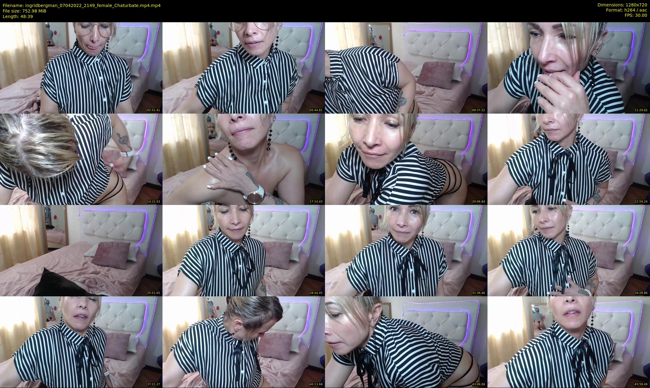 ingridbergman — 49 minute Chaturbate female cam show recording, 720p, Apr 7, 2022