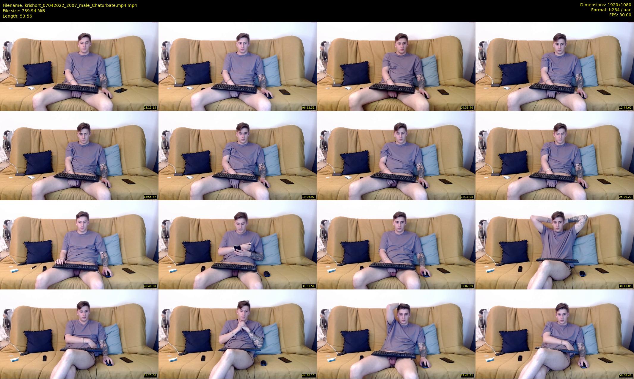 krishort — 54 minute Chaturbate male cam show recording, 1080p, Apr 7, 2022