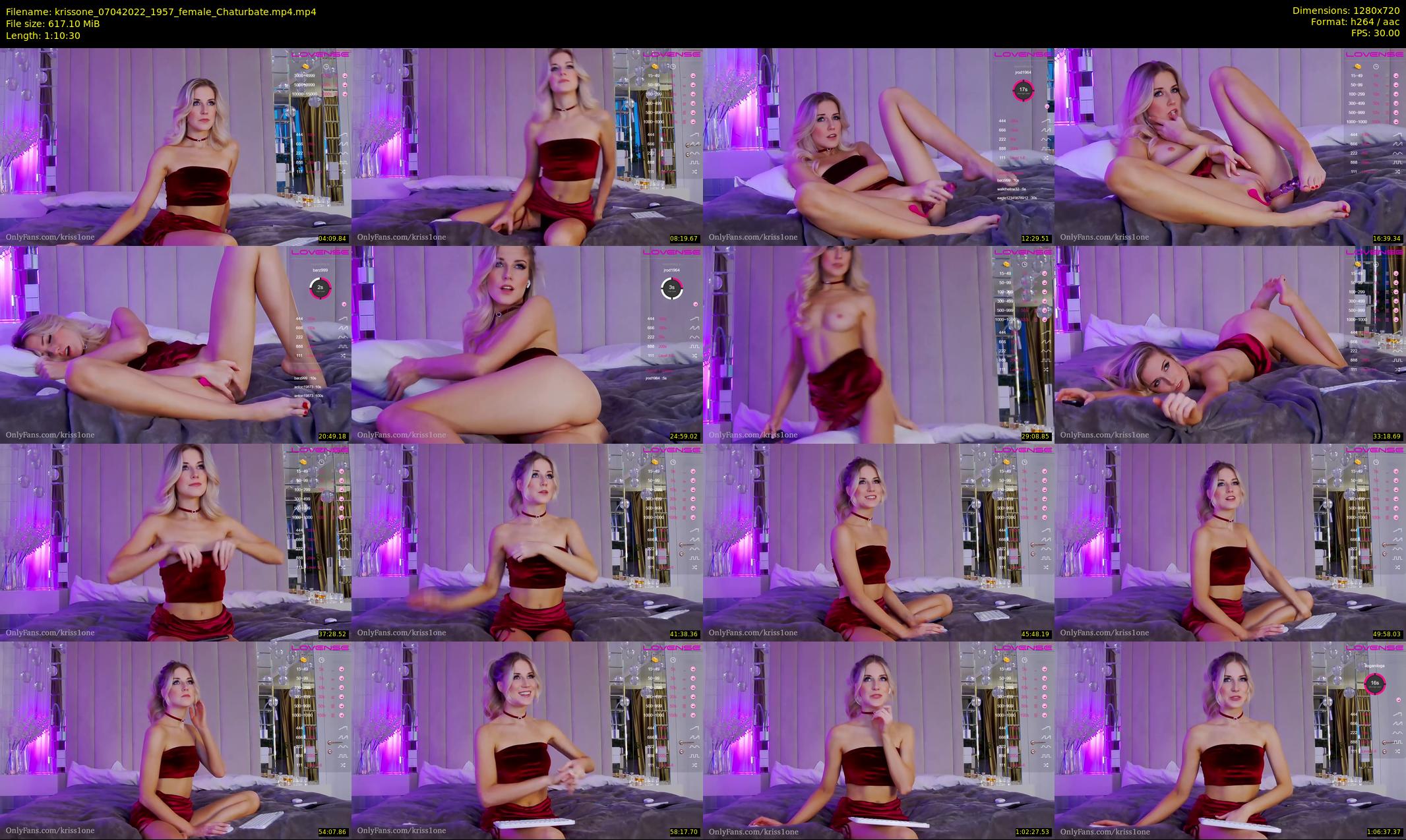 krissone — 71 minute Chaturbate female cam show recording, 720p, Apr 7, 2022