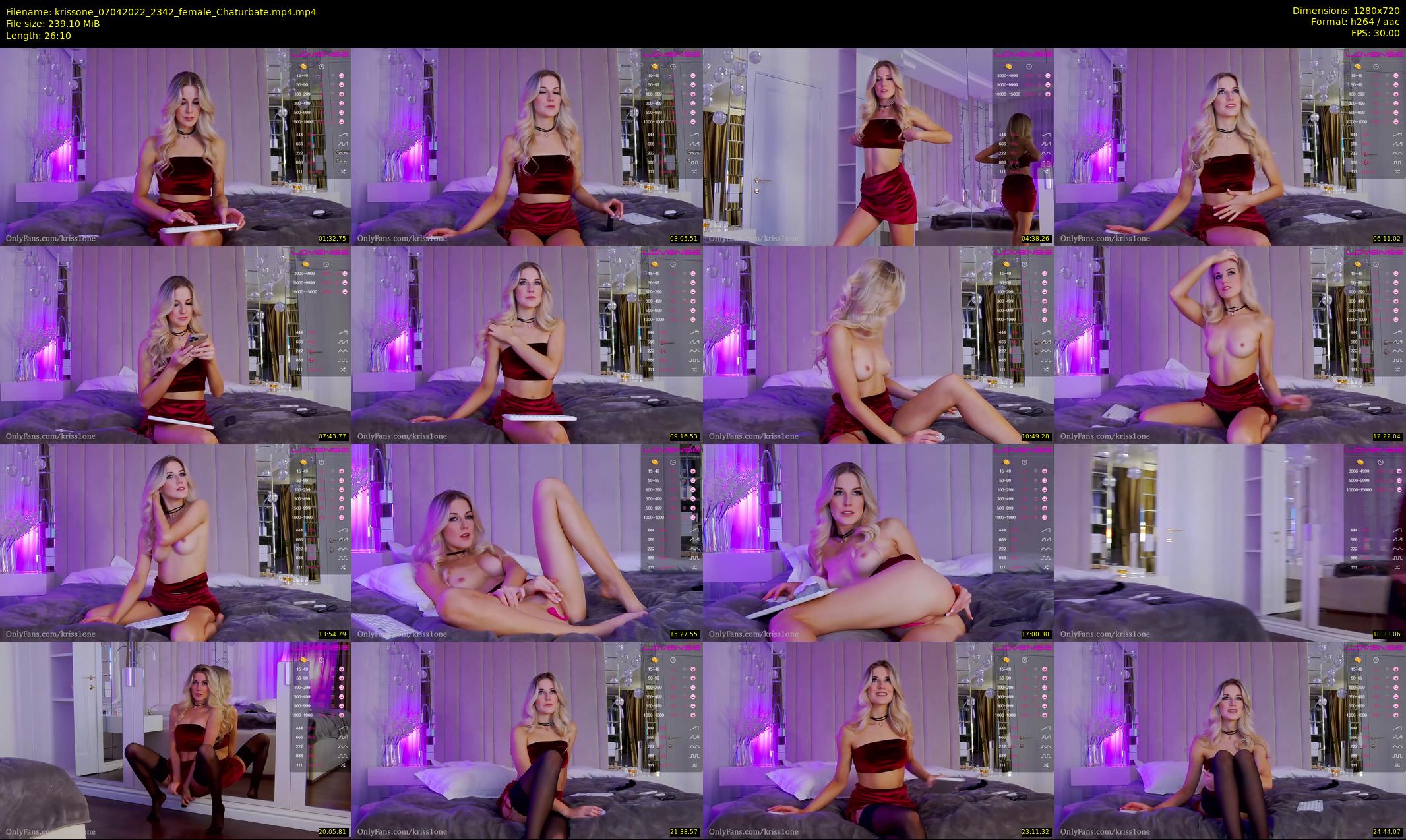 krissone — 27 minute Chaturbate female cam show recording, 720p, Apr 7, 2022