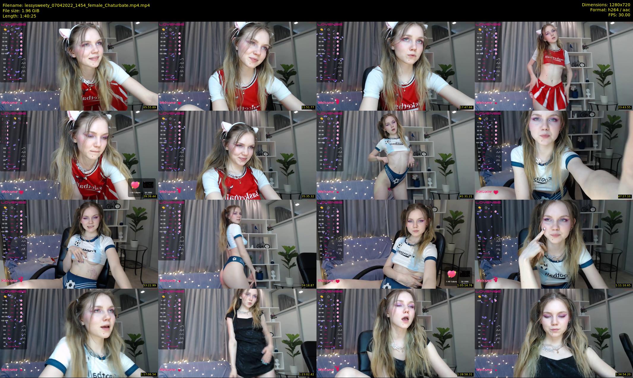 lessysweety — 101 minute Chaturbate female cam show recording, 720p, Apr 7, 2022
