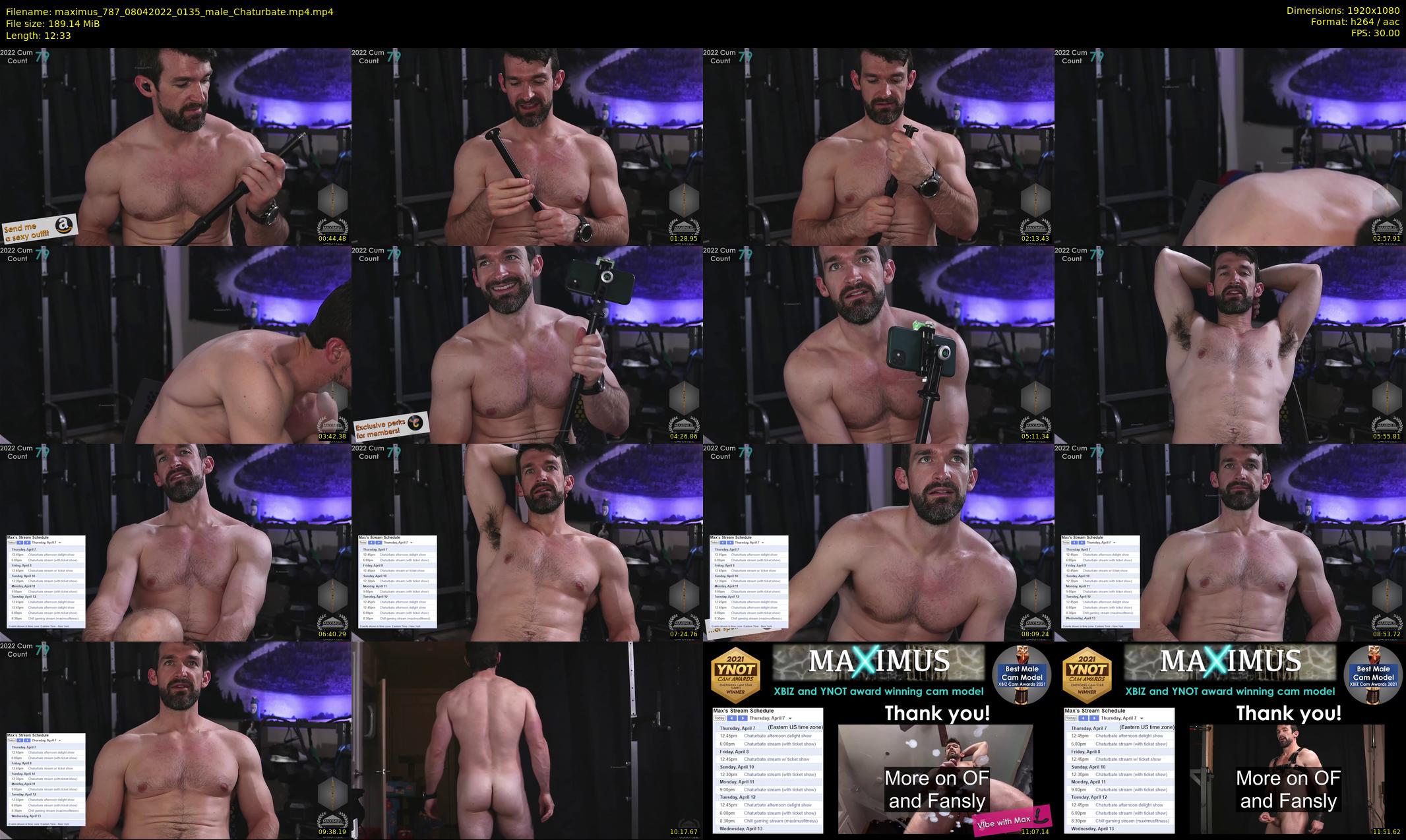 maximus_787 — 13 minute Chaturbate male cam show recording, 1080p, Apr 8, 2022
