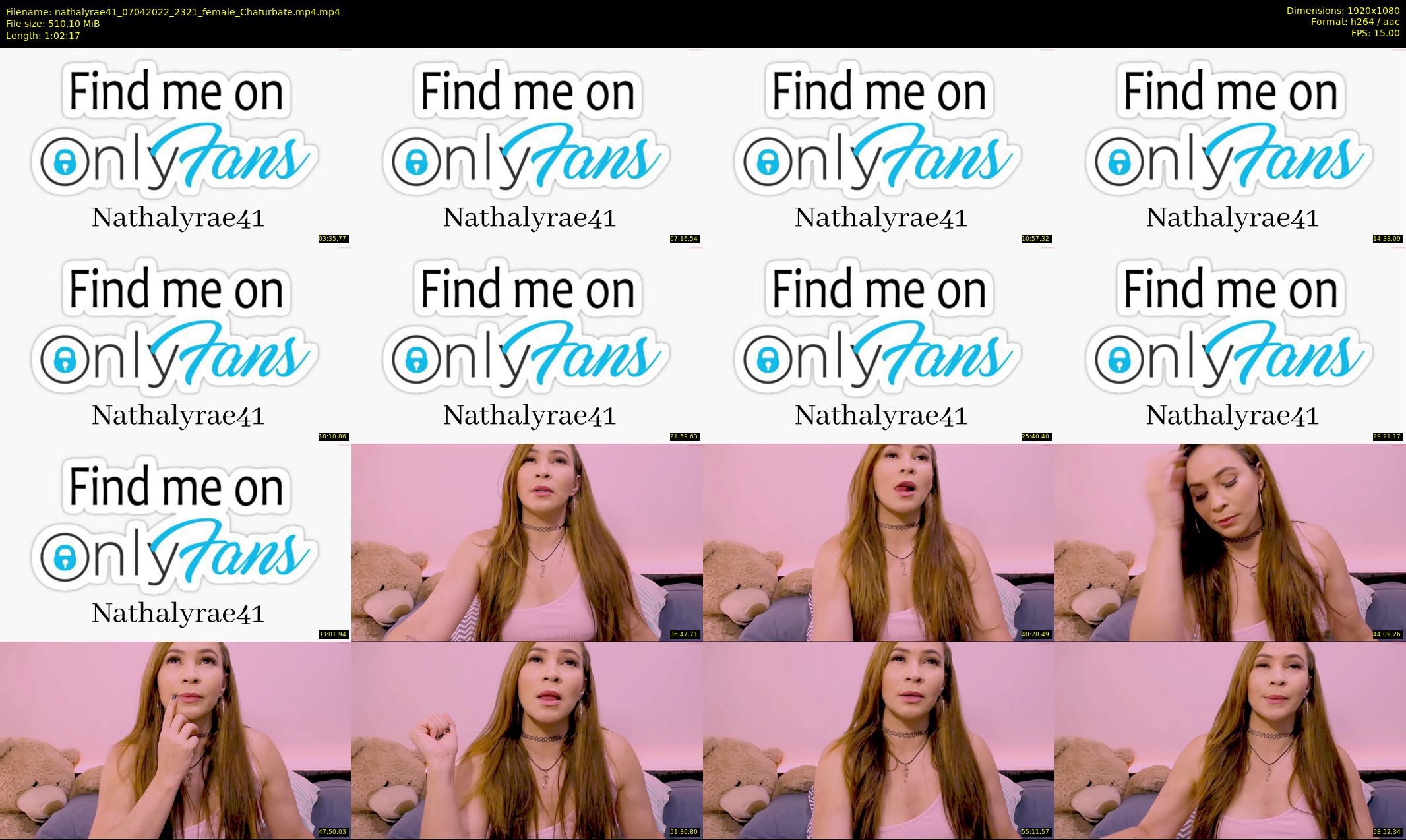 nathalyrae41 — 63 minute Chaturbate female cam show recording, 1080p, Apr 7, 2022