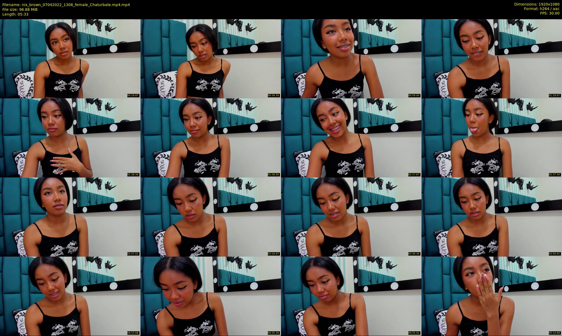 nix_brown — 6 minute Chaturbate female cam show recording, 1080p, Apr 7, 2022