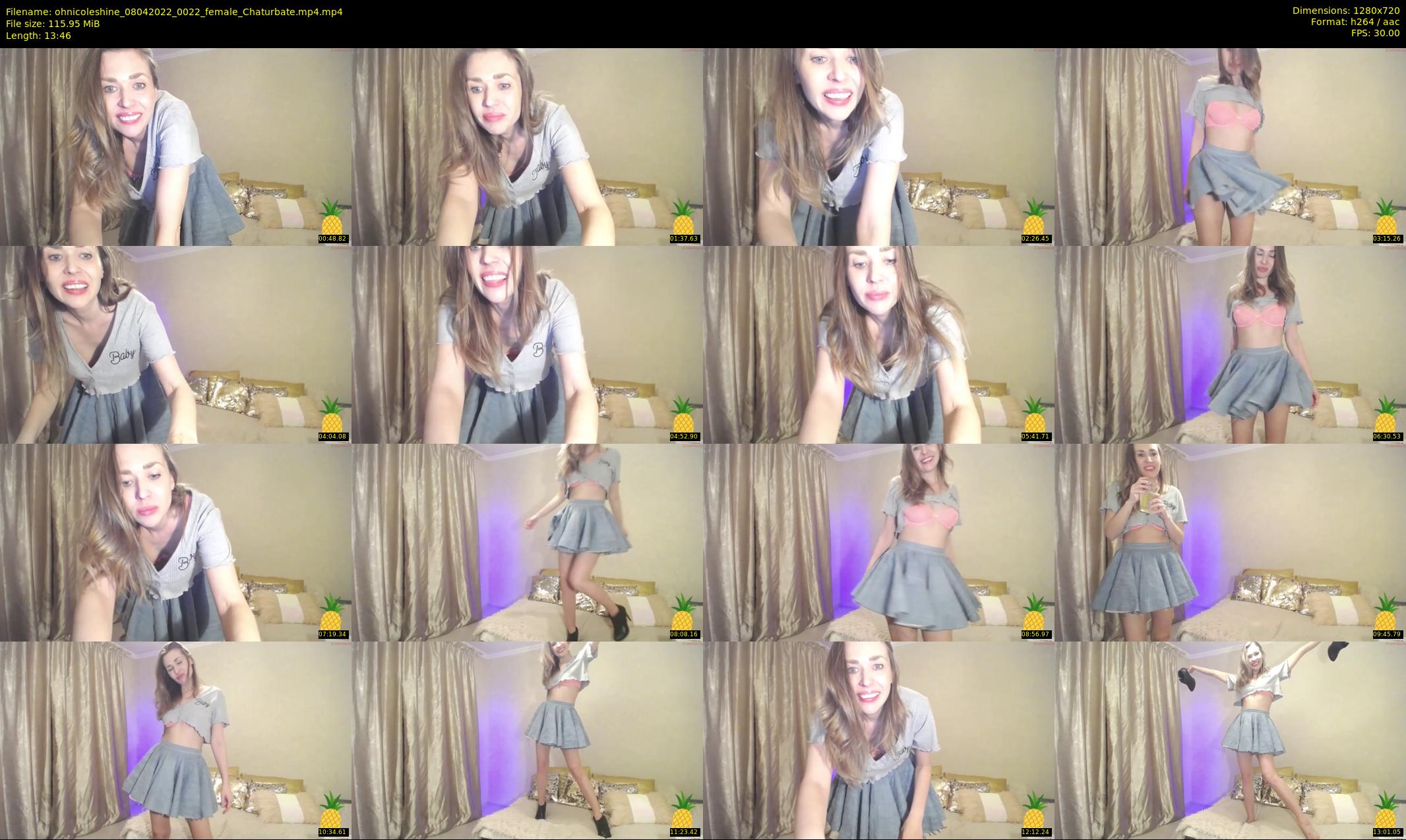 ohnicoleshine — 14 minute Chaturbate female cam show recording, 720p, Apr 8, 2022