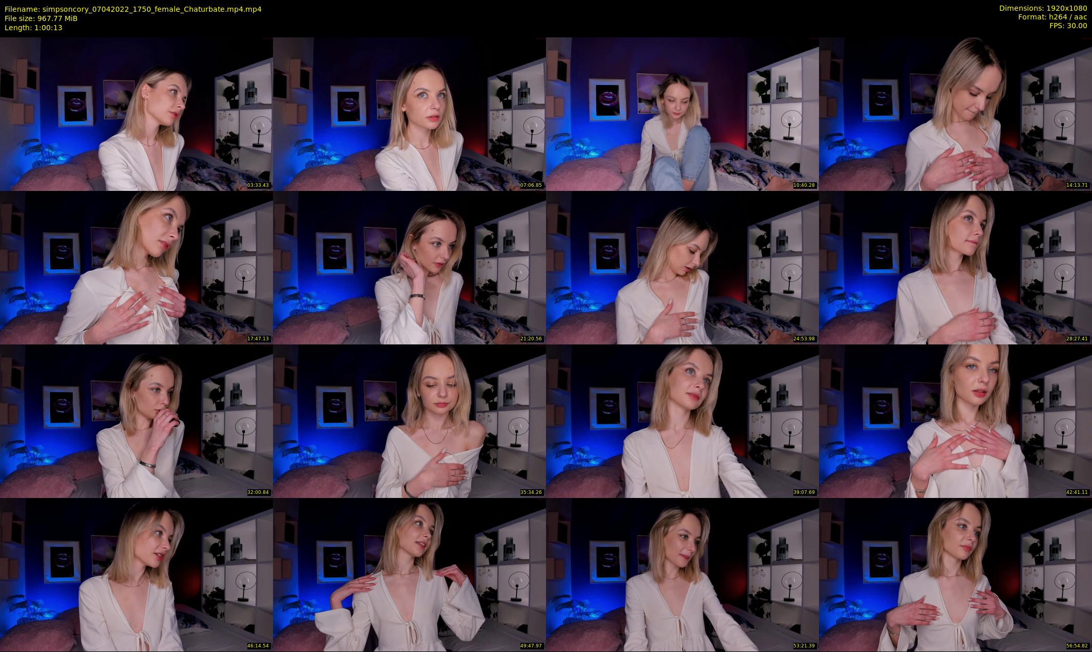 simpsoncory — 61 minute Chaturbate female cam show recording, 1080p, Apr 7, 2022