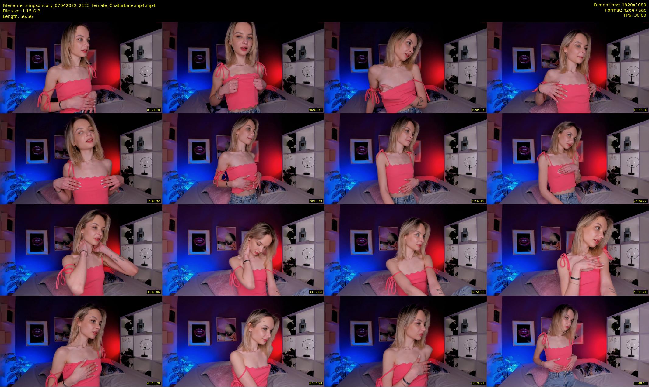 simpsoncory — 57 minute Chaturbate female cam show recording, 1080p, Apr 7, 2022