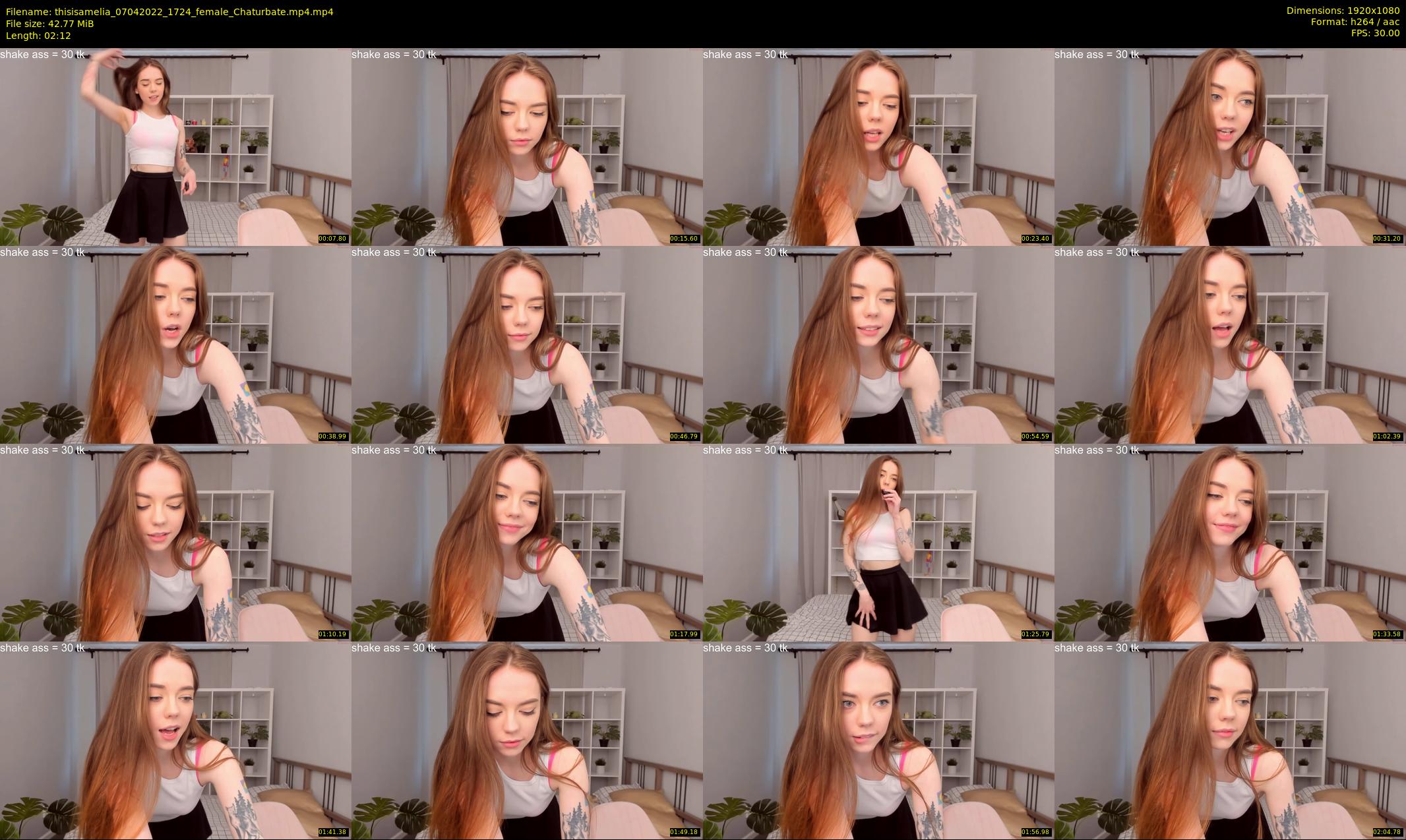 thisisamelia — 3 minute Chaturbate female cam show recording, 1080p, Apr 7, 2022