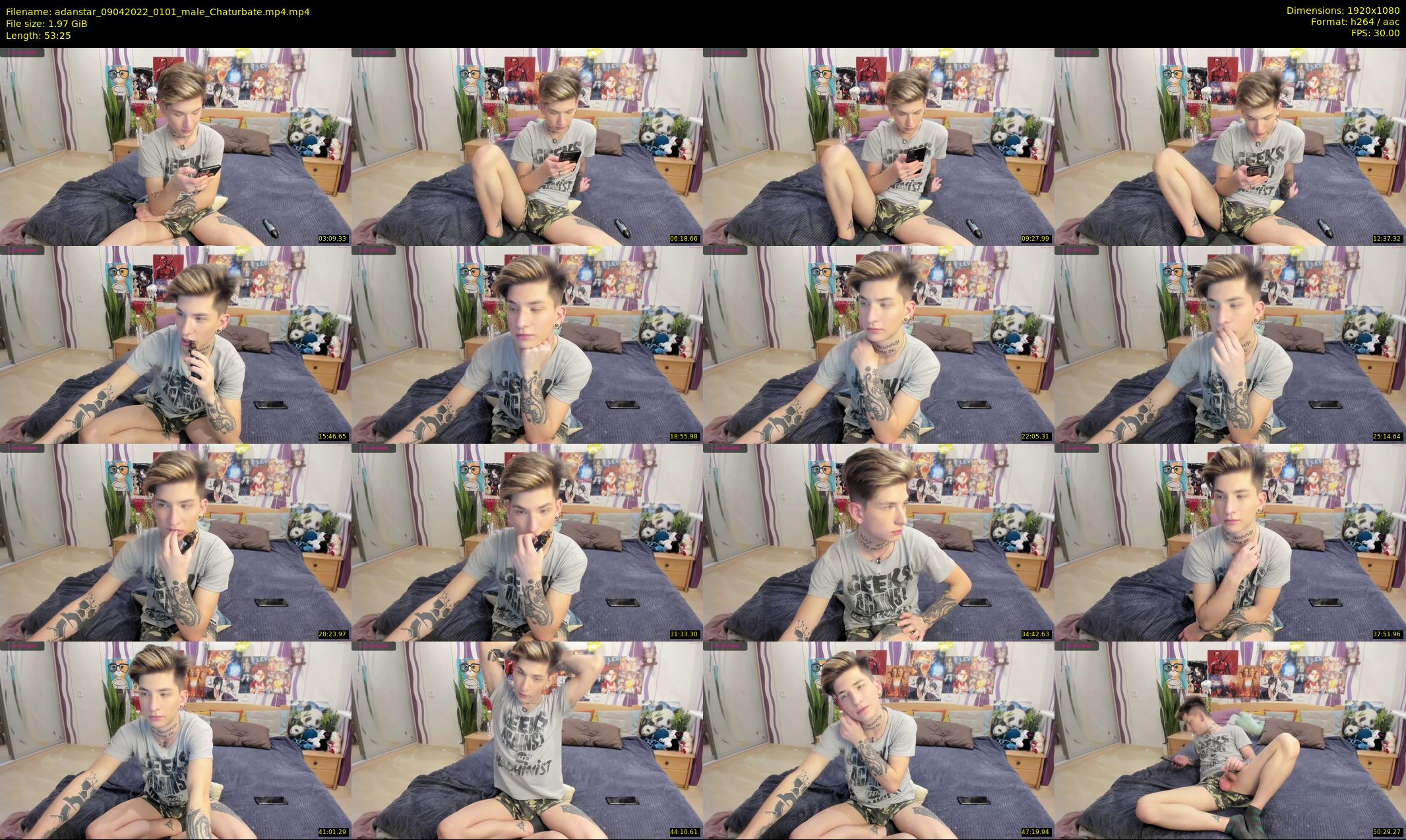 adanstar — 54 minute Chaturbate male cam show recording, 1080p, Apr 9, 2022