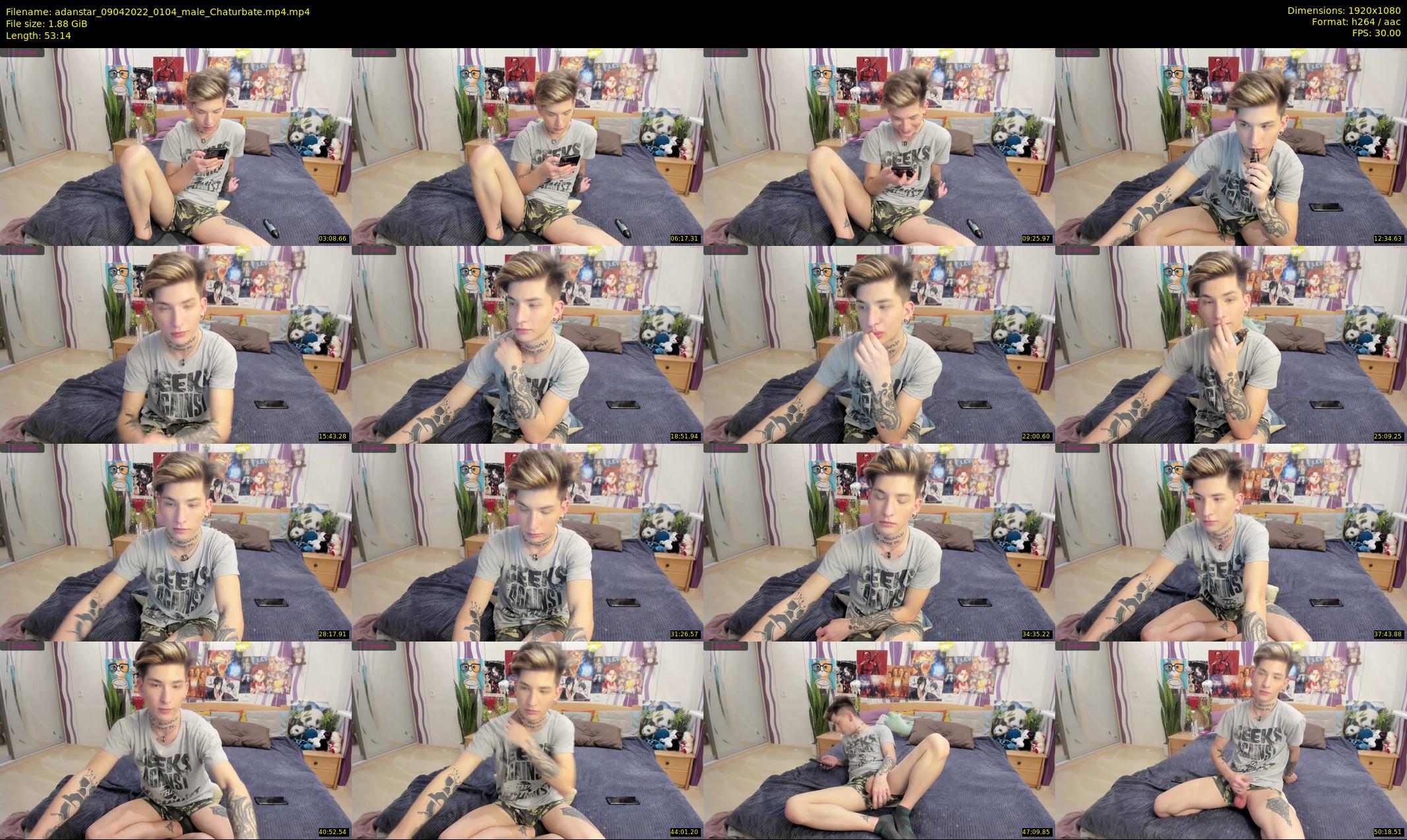 adanstar — 54 minute Chaturbate male cam show recording, 1080p, Apr 9, 2022