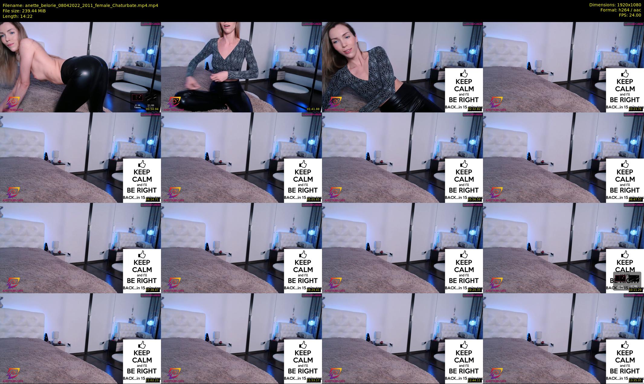 anette_belorie — 15 minute Chaturbate female cam show recording, 1080p, Apr 8, 2022