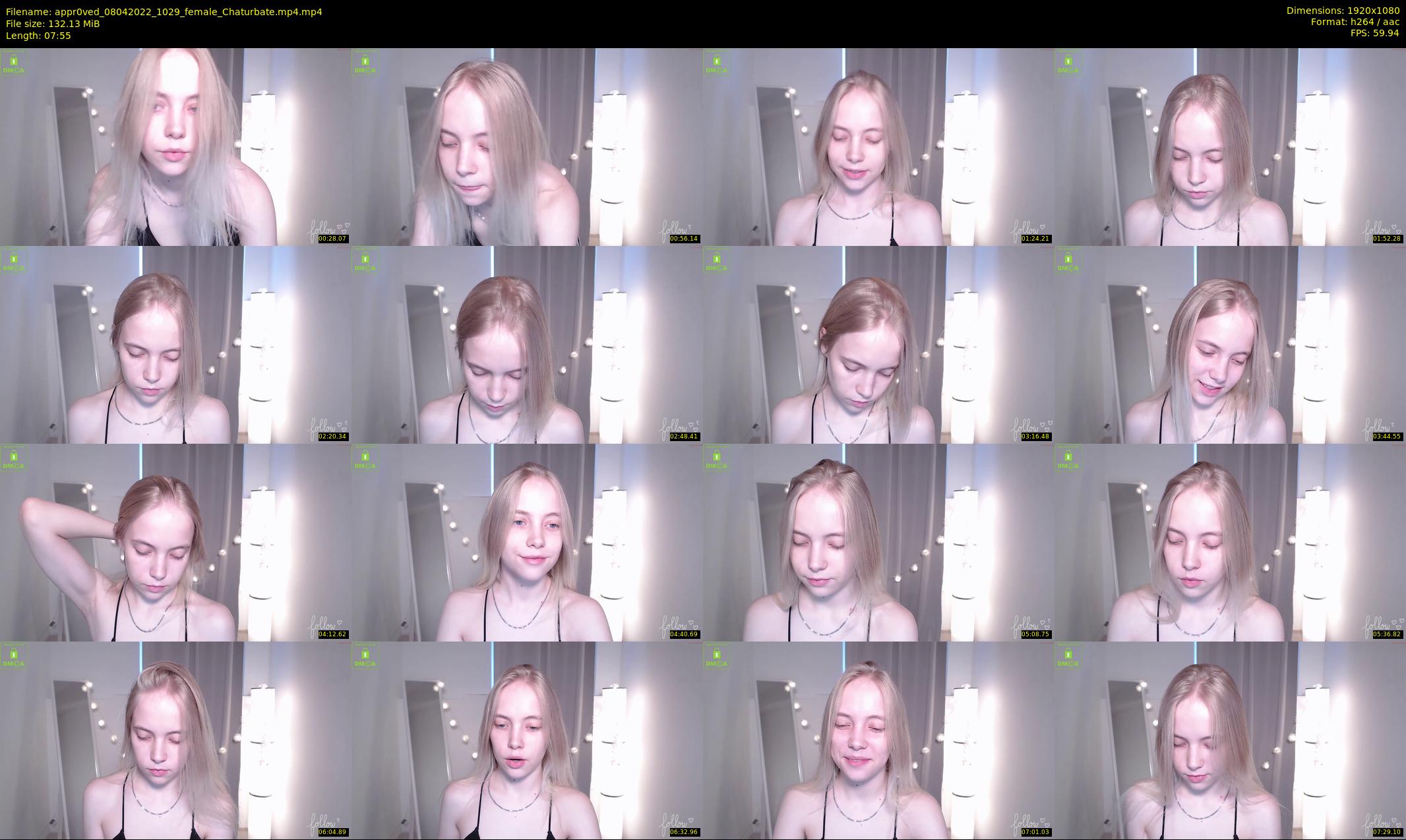 appr0ved — 8 minute Chaturbate female cam show recording, 1080p, Apr 8, 2022