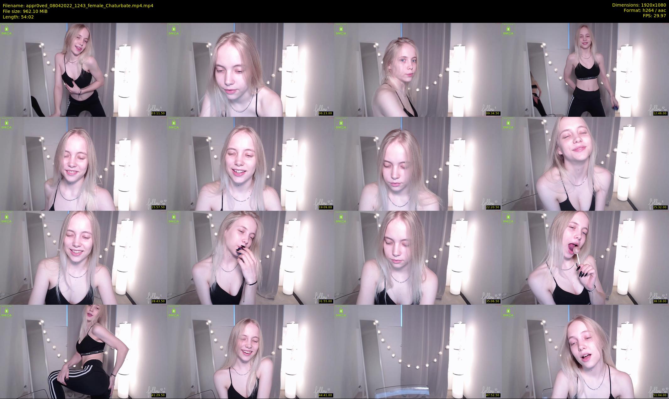 appr0ved — 55 minute Chaturbate female cam show recording, 1080p, Apr 8, 2022