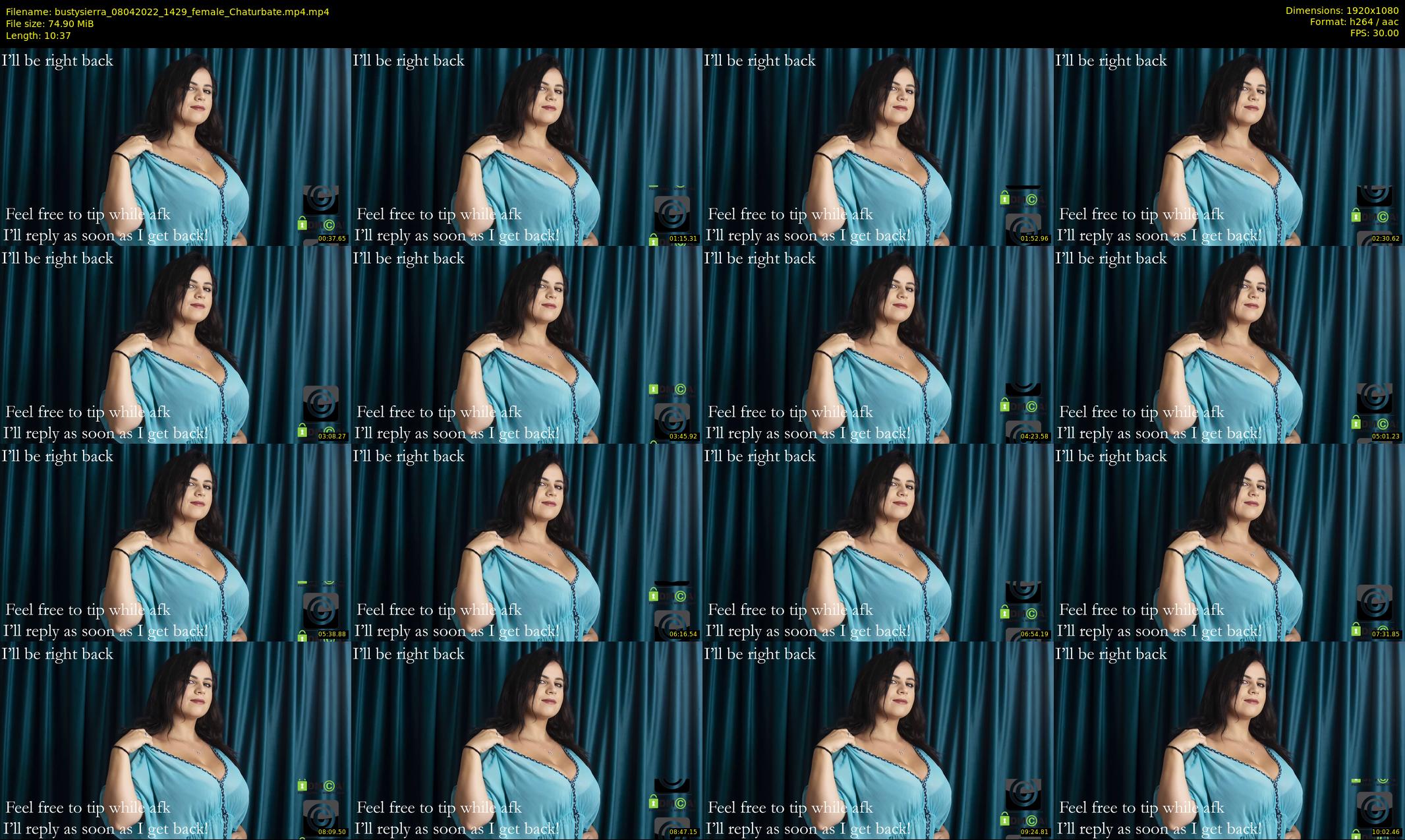 bustysierra — 11 minute Chaturbate female cam show recording, 1080p, Apr 8, 2022