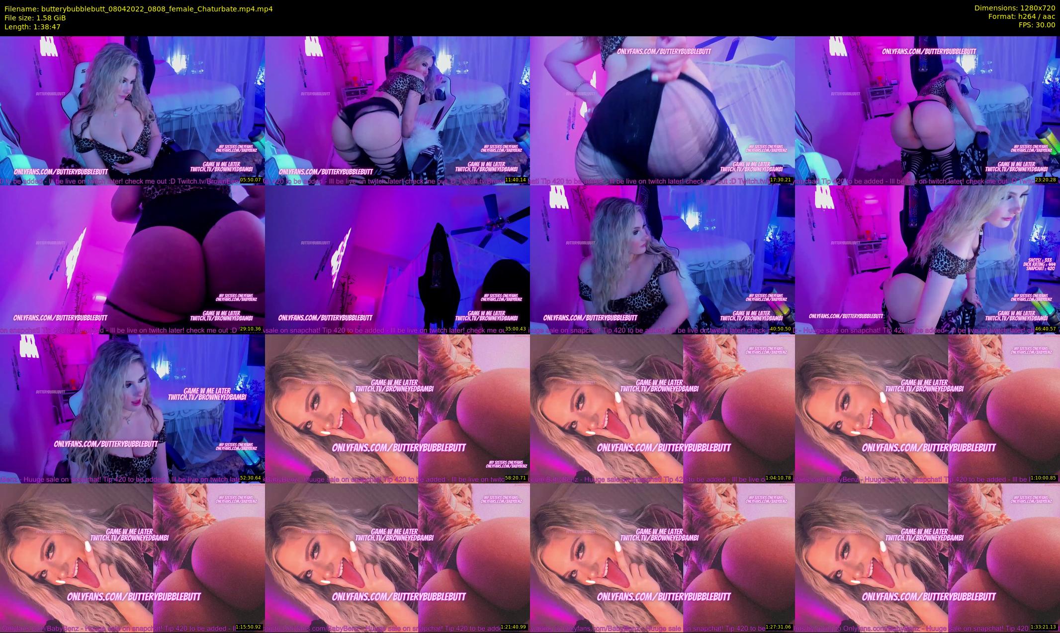 butterybubblebutt — 99 minute Chaturbate couple cam show recording, 720p, Apr 8, 2022