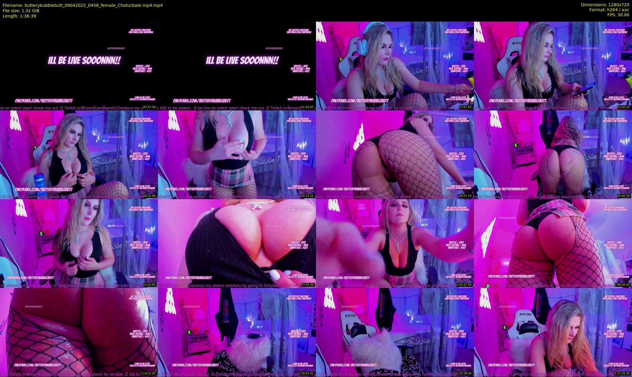 butterybubblebutt — 97 minute Chaturbate couple cam show recording, 720p, Apr 9, 2022