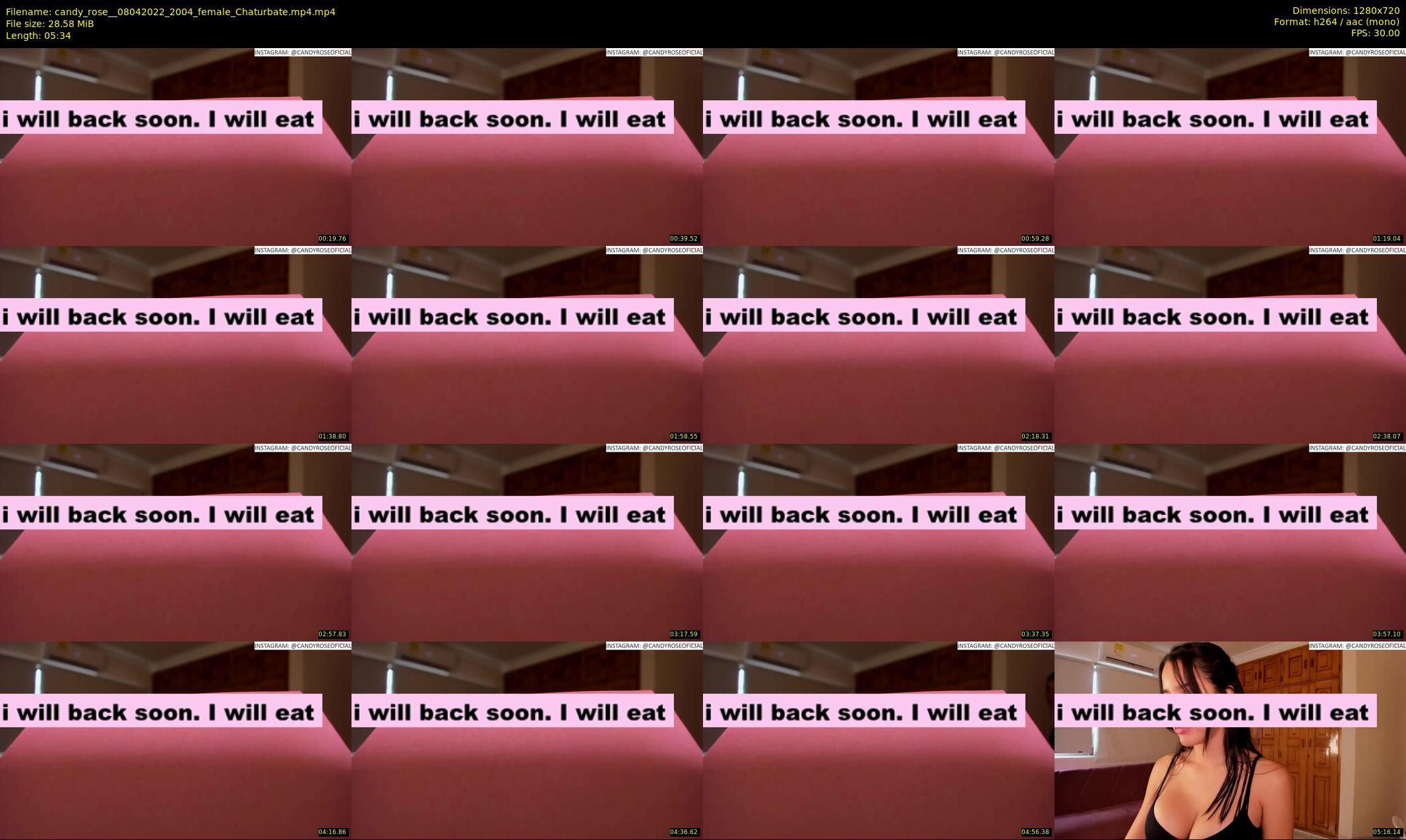 candy_rose_ — 6 minute Chaturbate female cam show recording, 720p, Apr 8, 2022