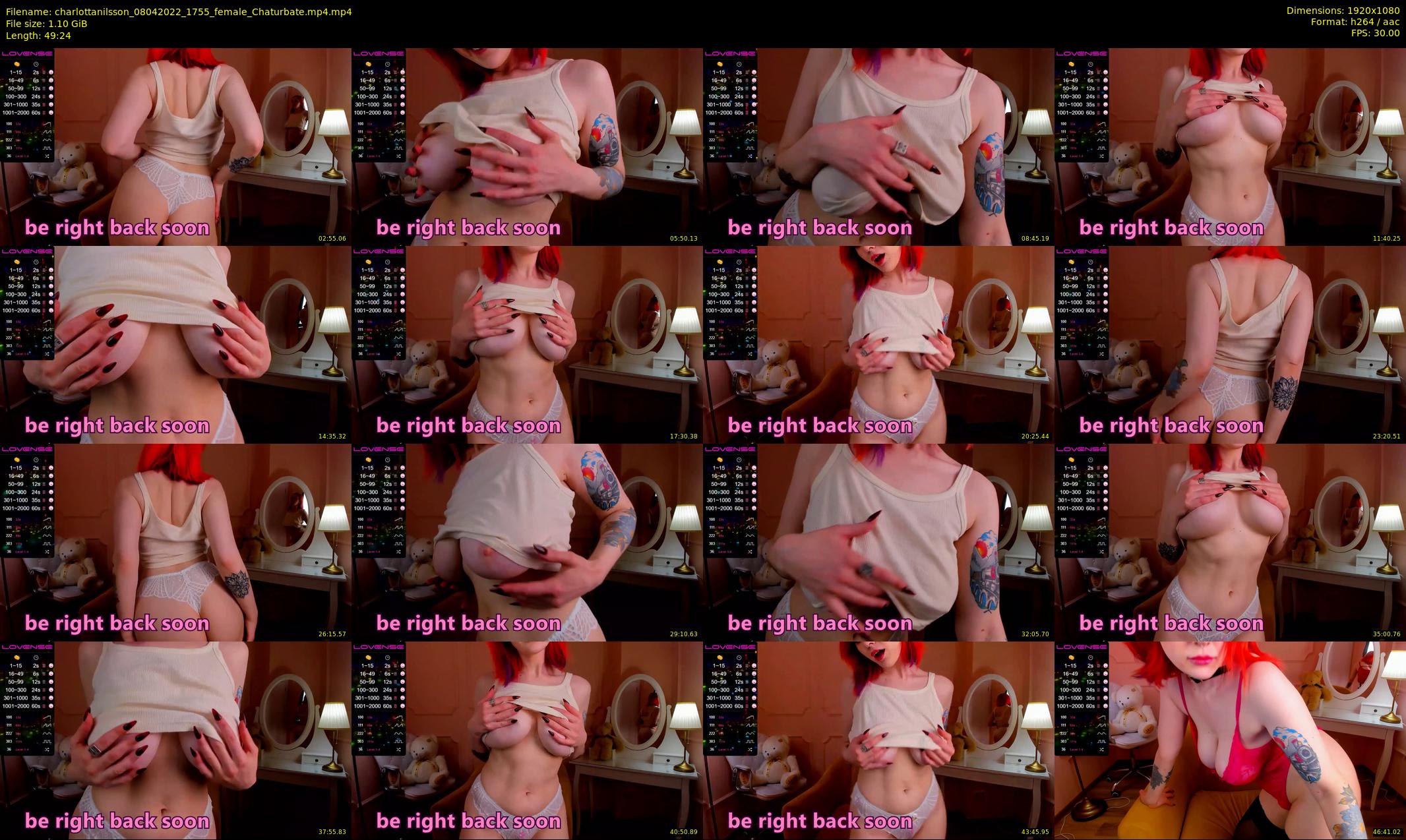 charlottanilsson — 50 minute Chaturbate female cam show recording, 1080p, Apr 8, 2022