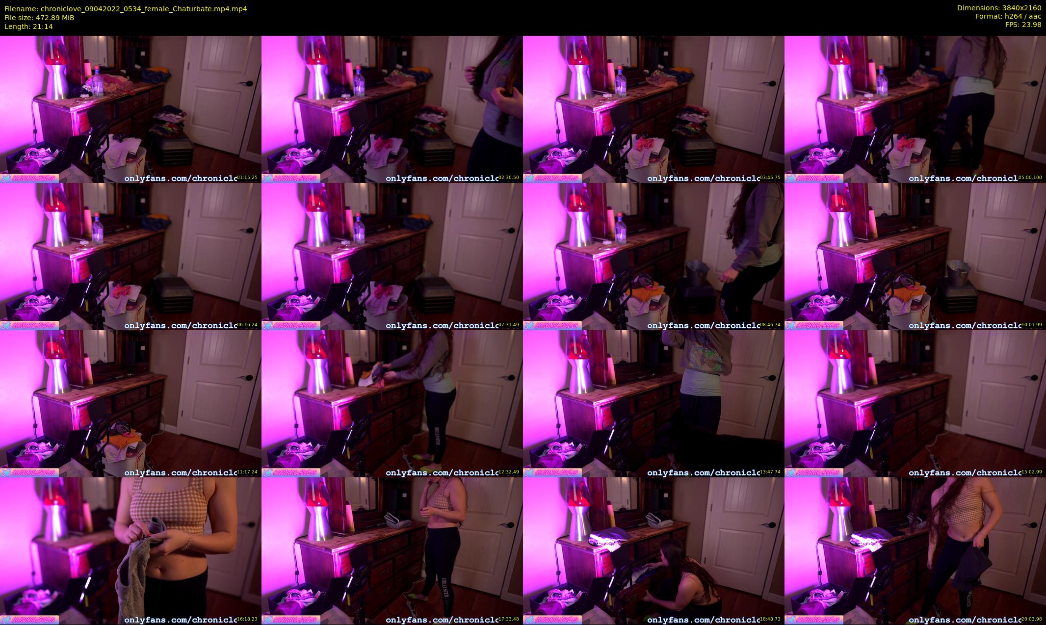 chroniclove — 22 minute Chaturbate female cam show recording, 4K, Apr 9, 2022