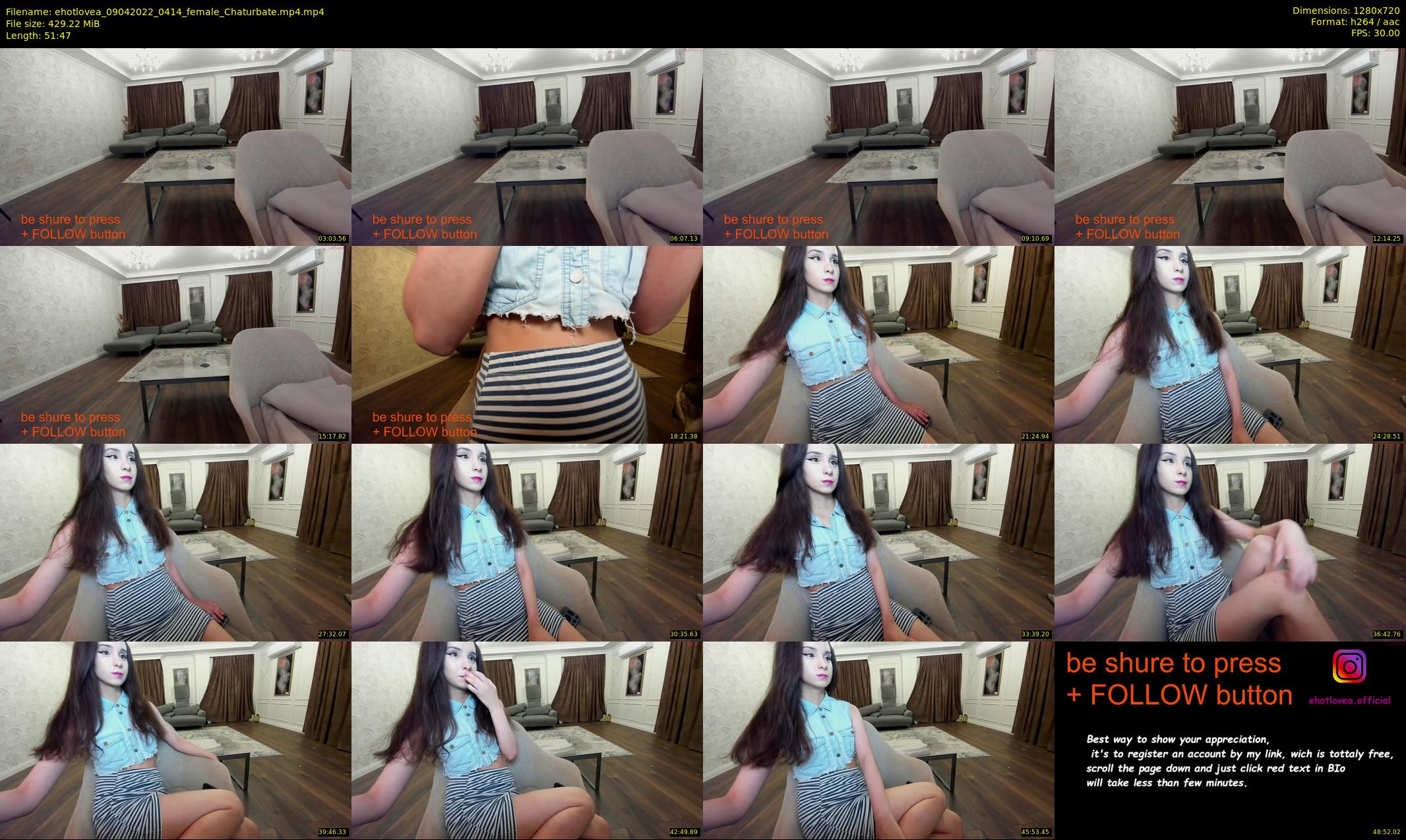 ehotlovea — 52 minute Chaturbate female cam show recording, 720p, Apr 9, 2022