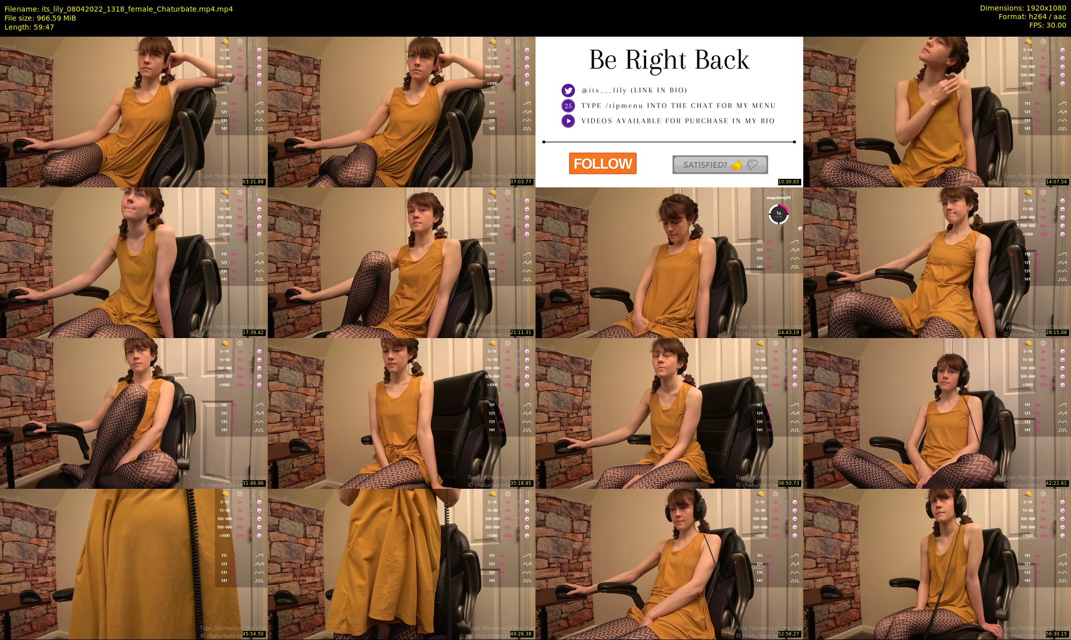 its_lily — 60 minute Chaturbate female cam show recording, 1080p, Apr 8, 2022