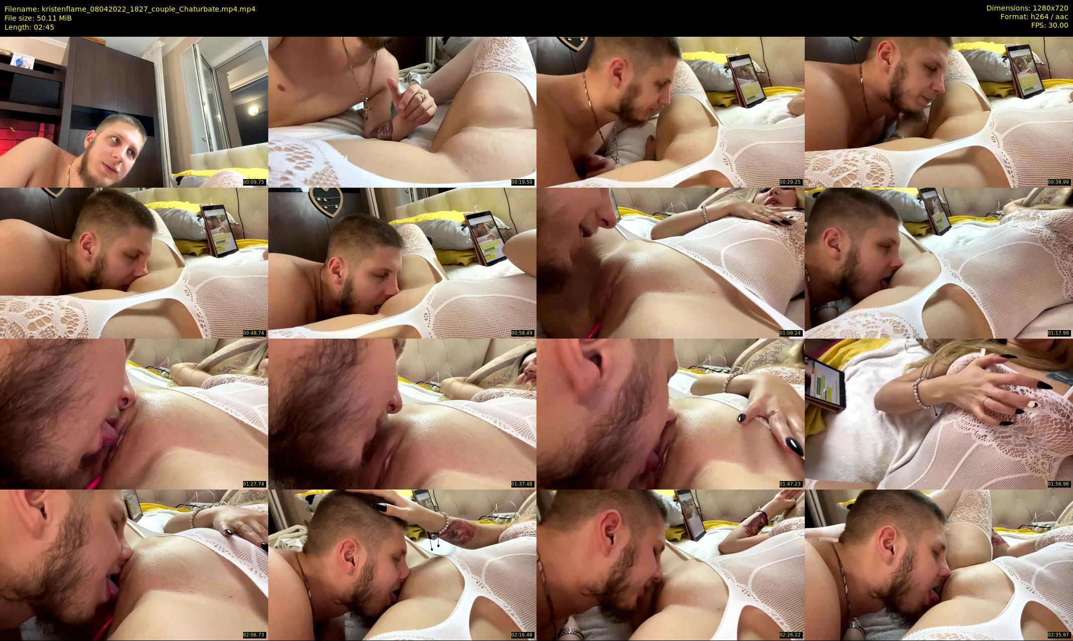 kristenflame — 3 minute Chaturbate couple cam show recording, 720p, Apr 8, 2022