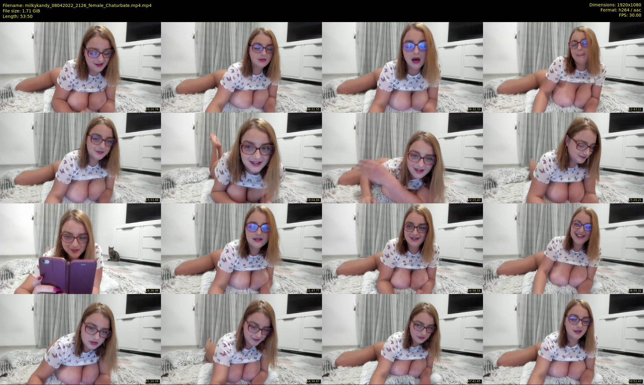 milkykandy — 54 minute Chaturbate female cam show recording, 1080p, Apr 8, 2022