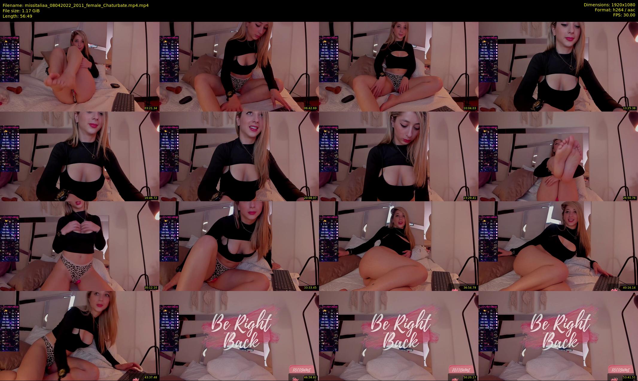 missitaliaa — 57 minute Chaturbate female cam show recording, 1080p, Apr 8, 2022