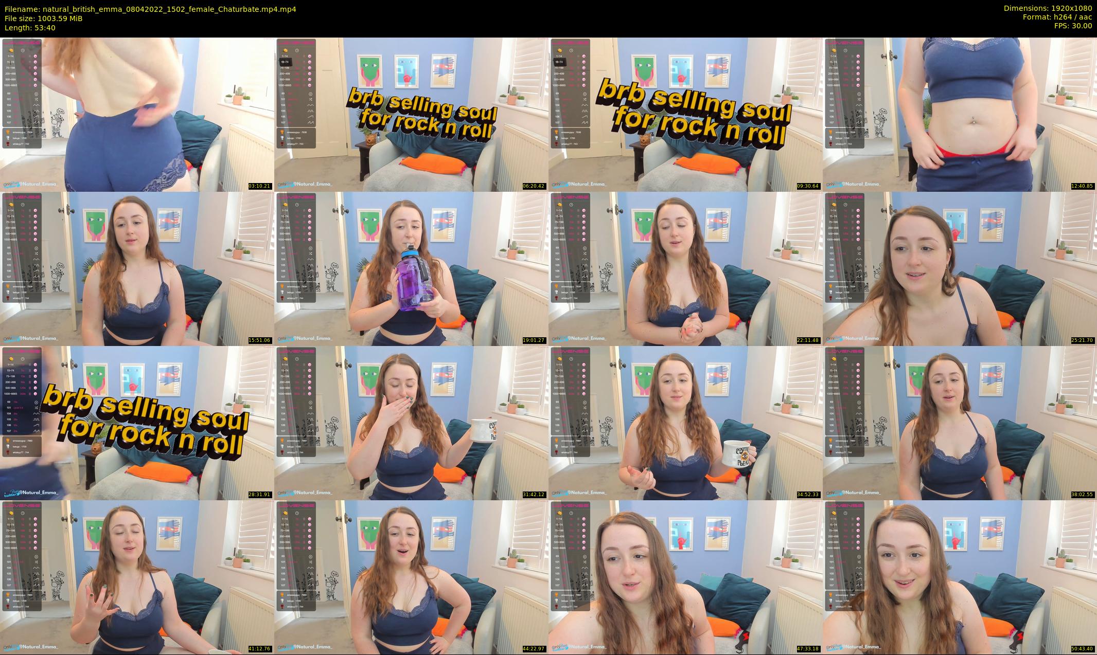 natural_british_emma — 54 minute Chaturbate female cam show recording, 1080p, Apr 8, 2022