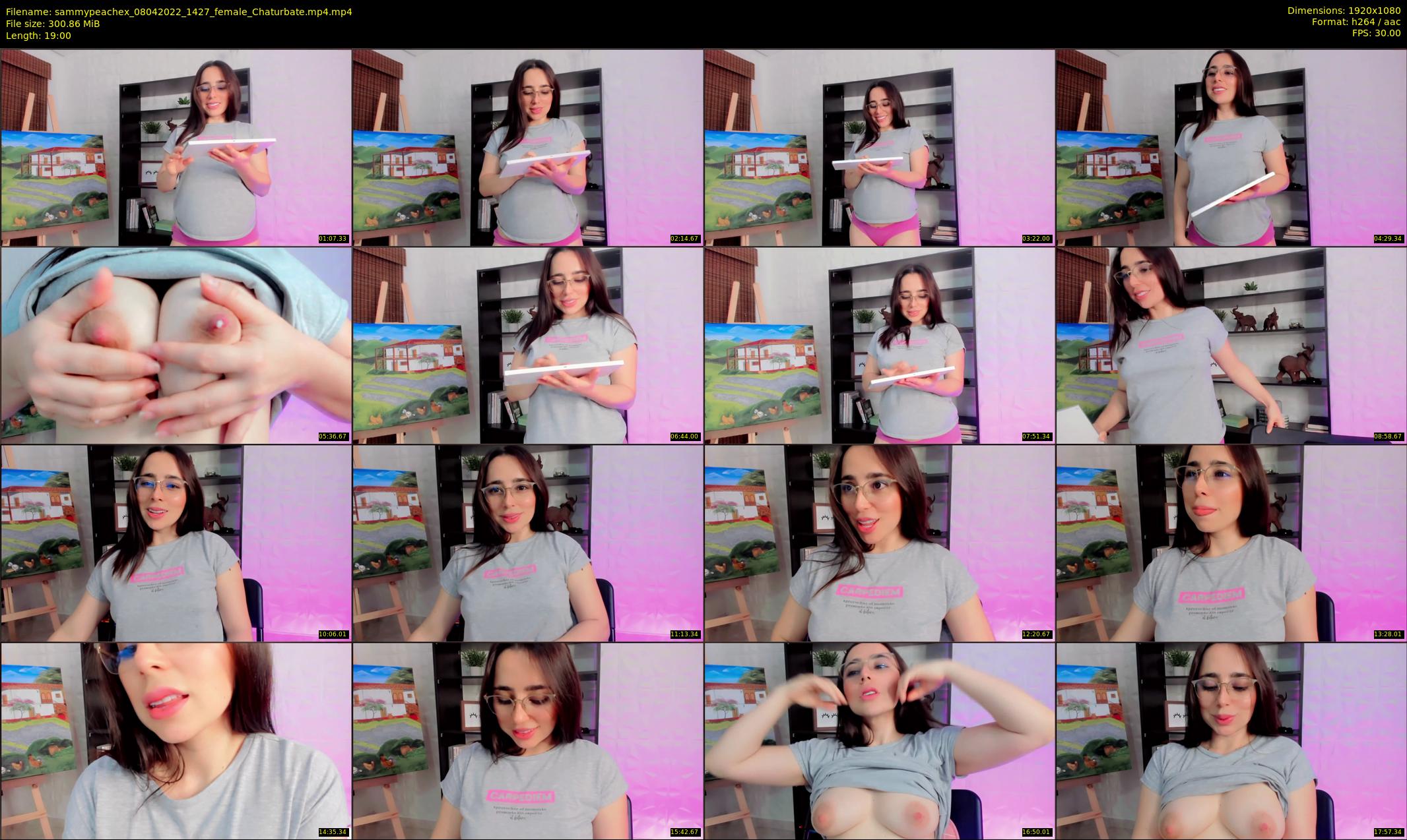 sammypeachex — 19 minute Chaturbate female cam show recording, 1080p, Apr 8, 2022