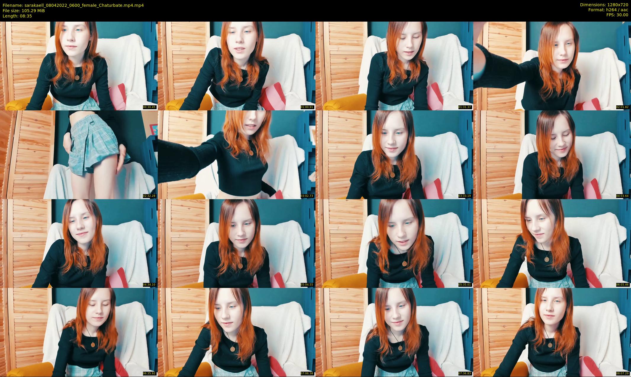 sarakaell — 9 minute Chaturbate female cam show recording, 720p, Apr 8, 2022