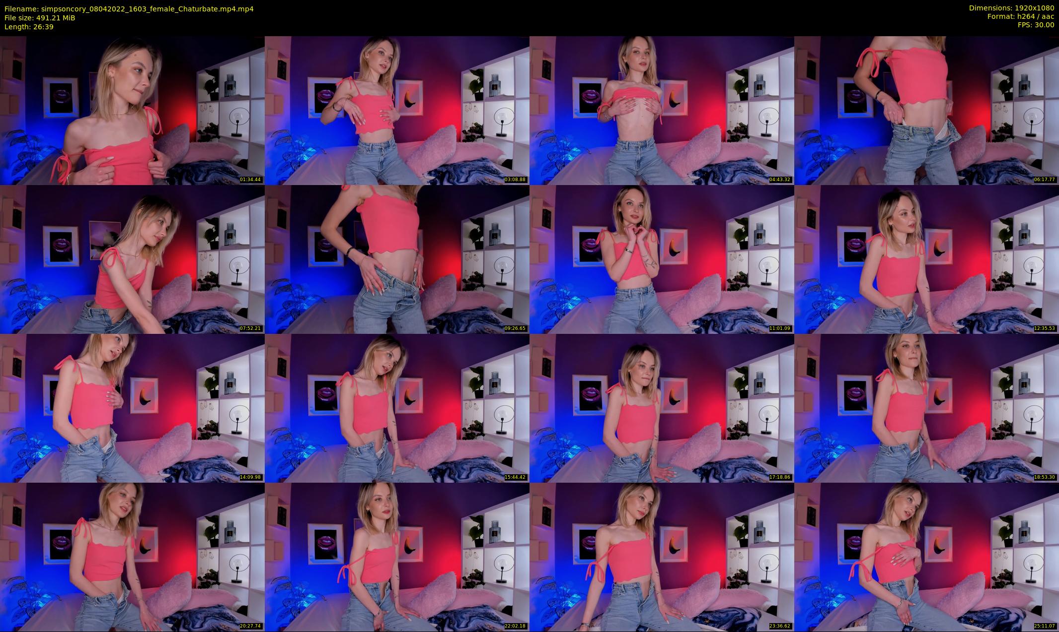 simpsoncory — 27 minute Chaturbate female cam show recording, 1080p, Apr 8, 2022