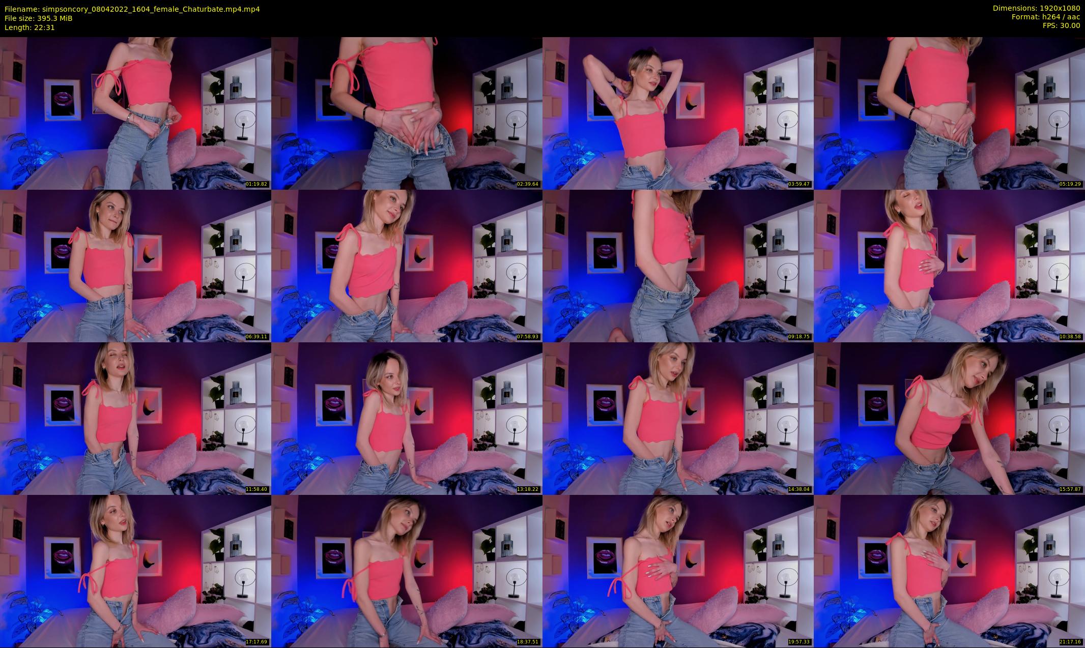 simpsoncory — 23 minute Chaturbate female cam show recording, 1080p, Apr 8, 2022