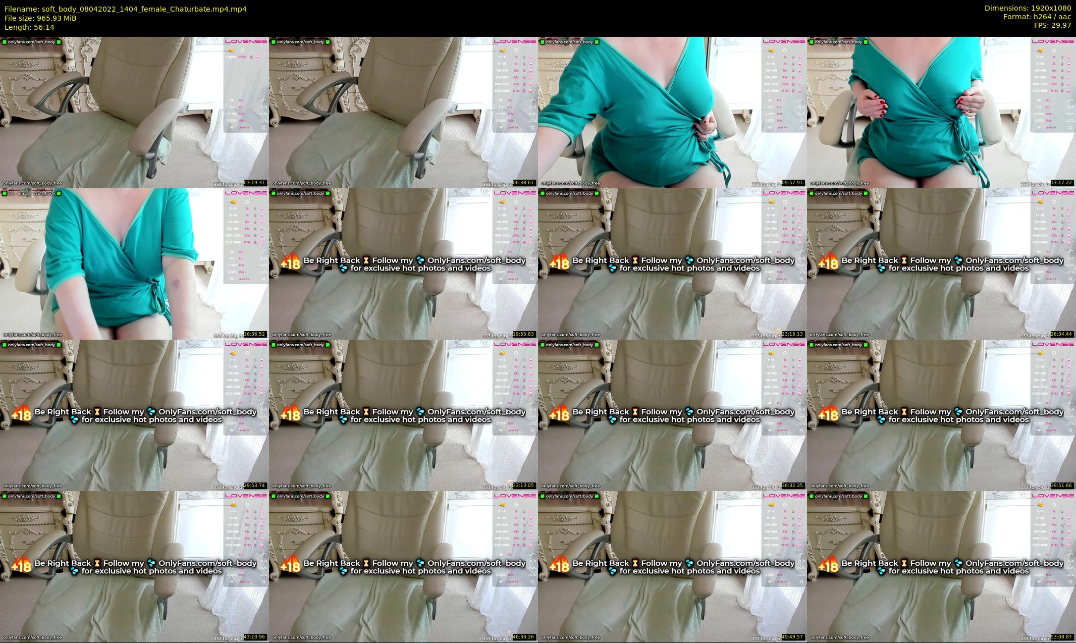 soft_body — 57 minute Chaturbate female cam show recording, 1080p, Apr 8, 2022