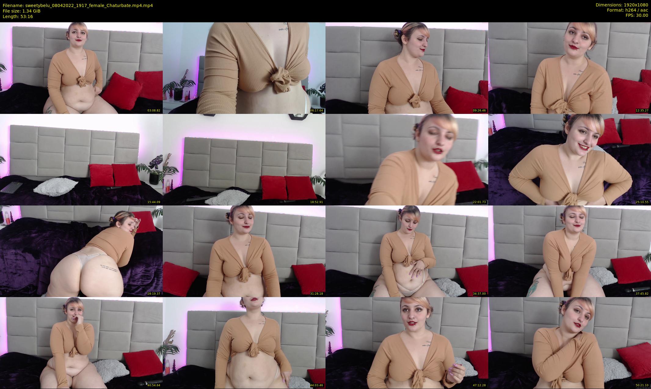 sweetybelu — 54 minute Chaturbate female cam show recording, 1080p, Apr 8, 2022