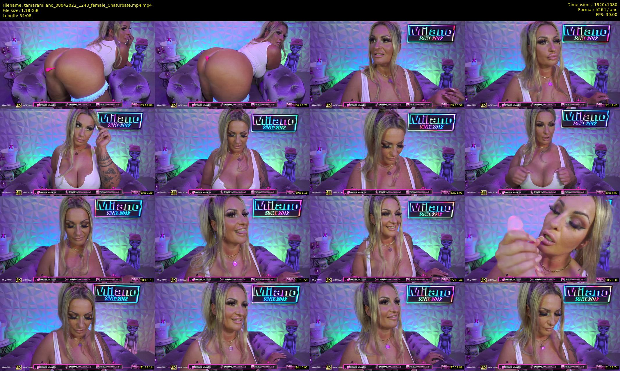 tamaramilano — 55 minute Chaturbate female cam show recording, 1080p, Apr 8, 2022