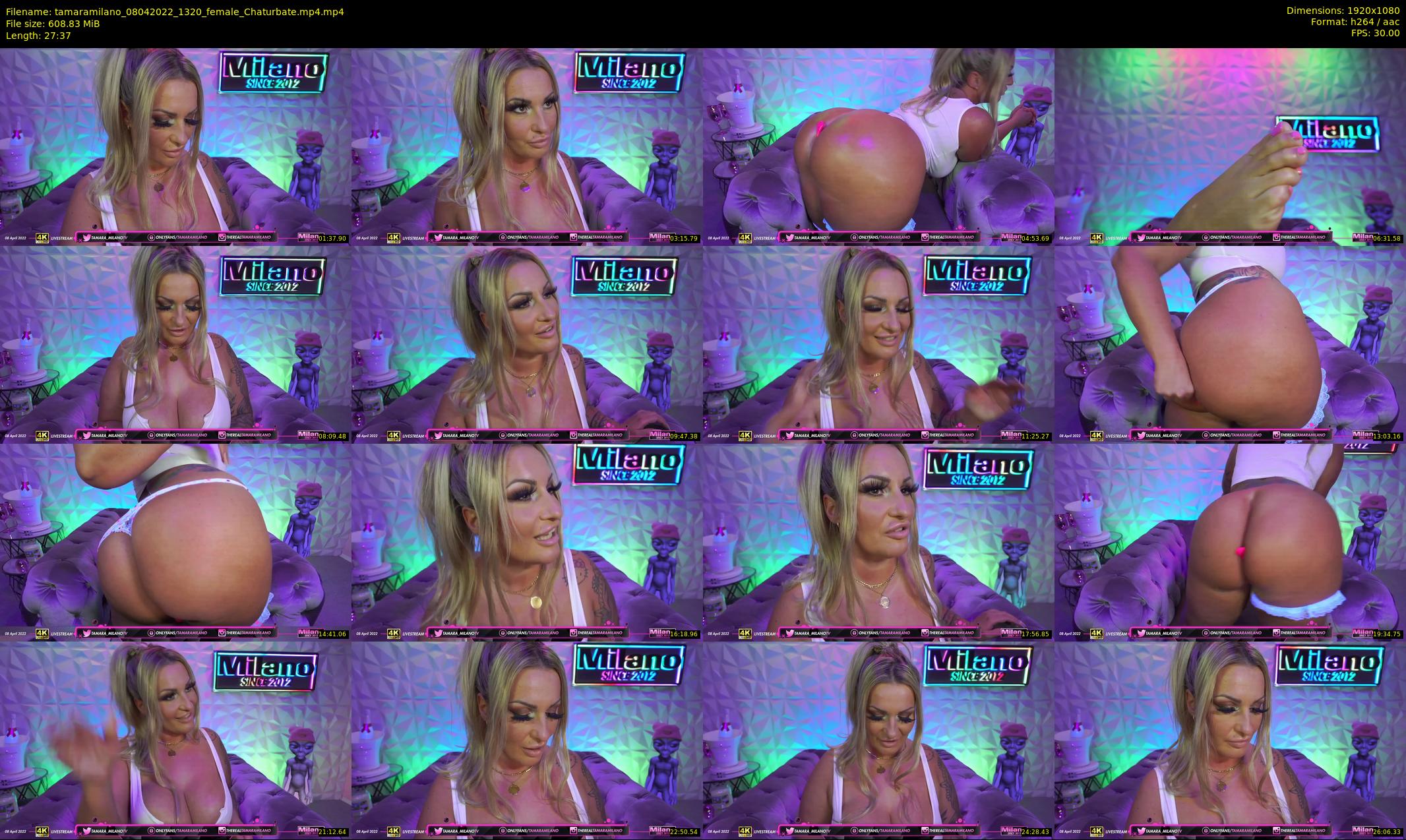 tamaramilano — 28 minute Chaturbate female cam show recording, 1080p, Apr 8, 2022