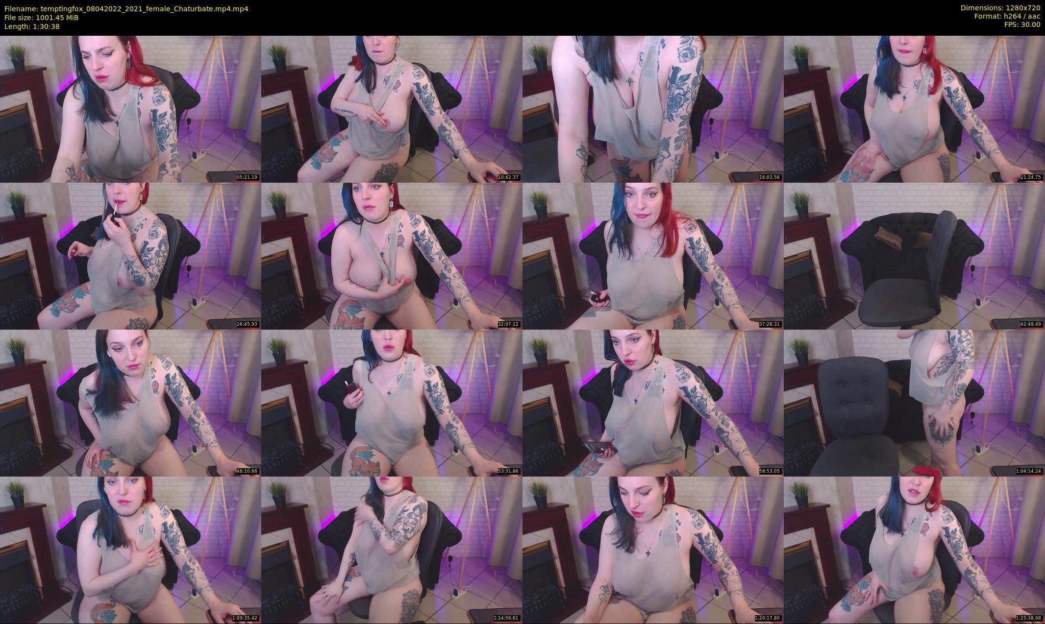 temptingfox — 91 minute Chaturbate female cam show recording, 720p, Apr 8, 2022