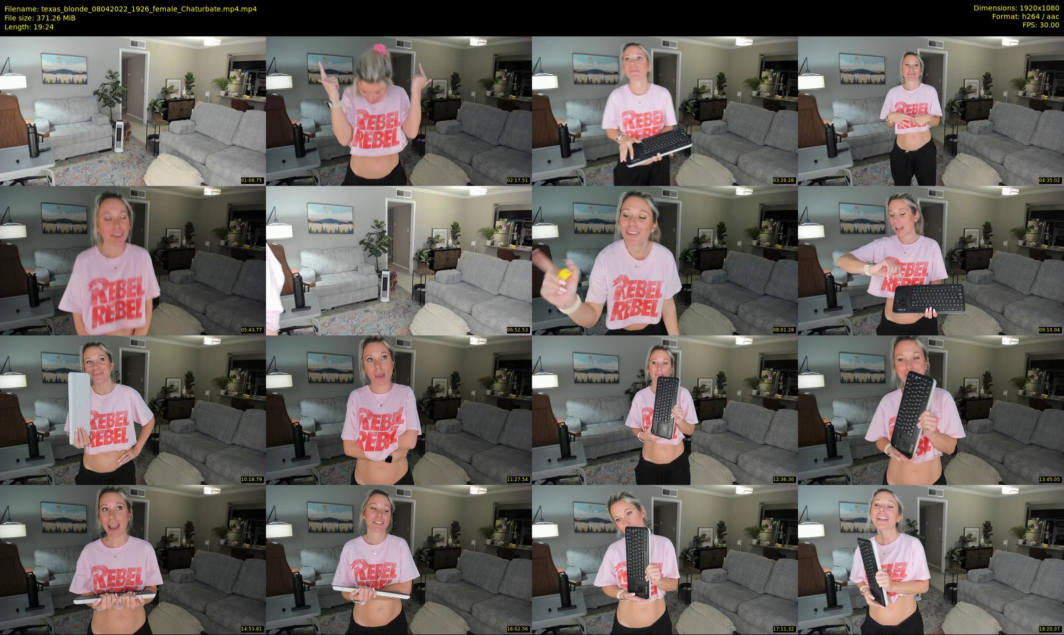 texas_blonde — 20 minute Chaturbate female cam show recording, 1080p, Apr 8, 2022