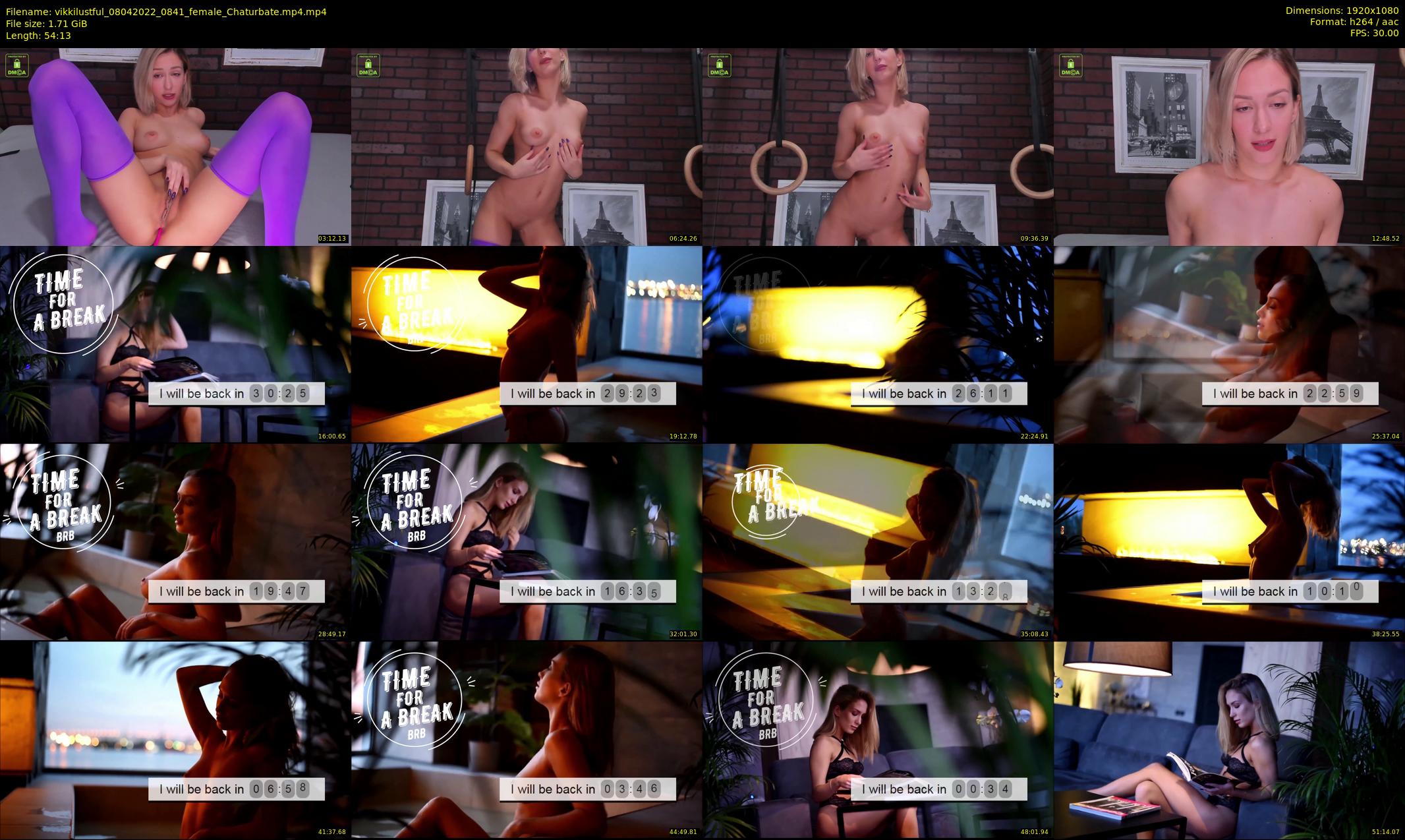 vikkilustful — 55 minute Chaturbate female cam show recording, 1080p, Apr 8, 2022