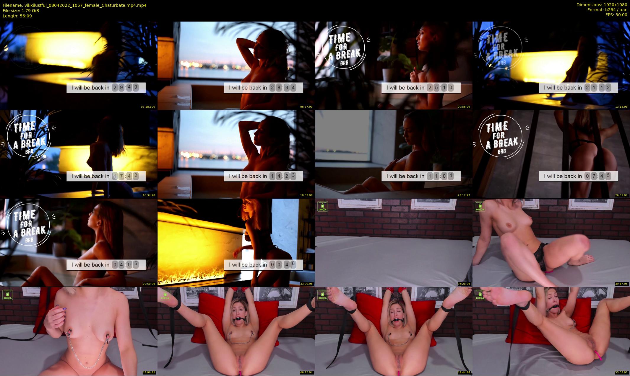 vikkilustful — 57 minute Chaturbate female cam show recording, 1080p, Apr 8, 2022