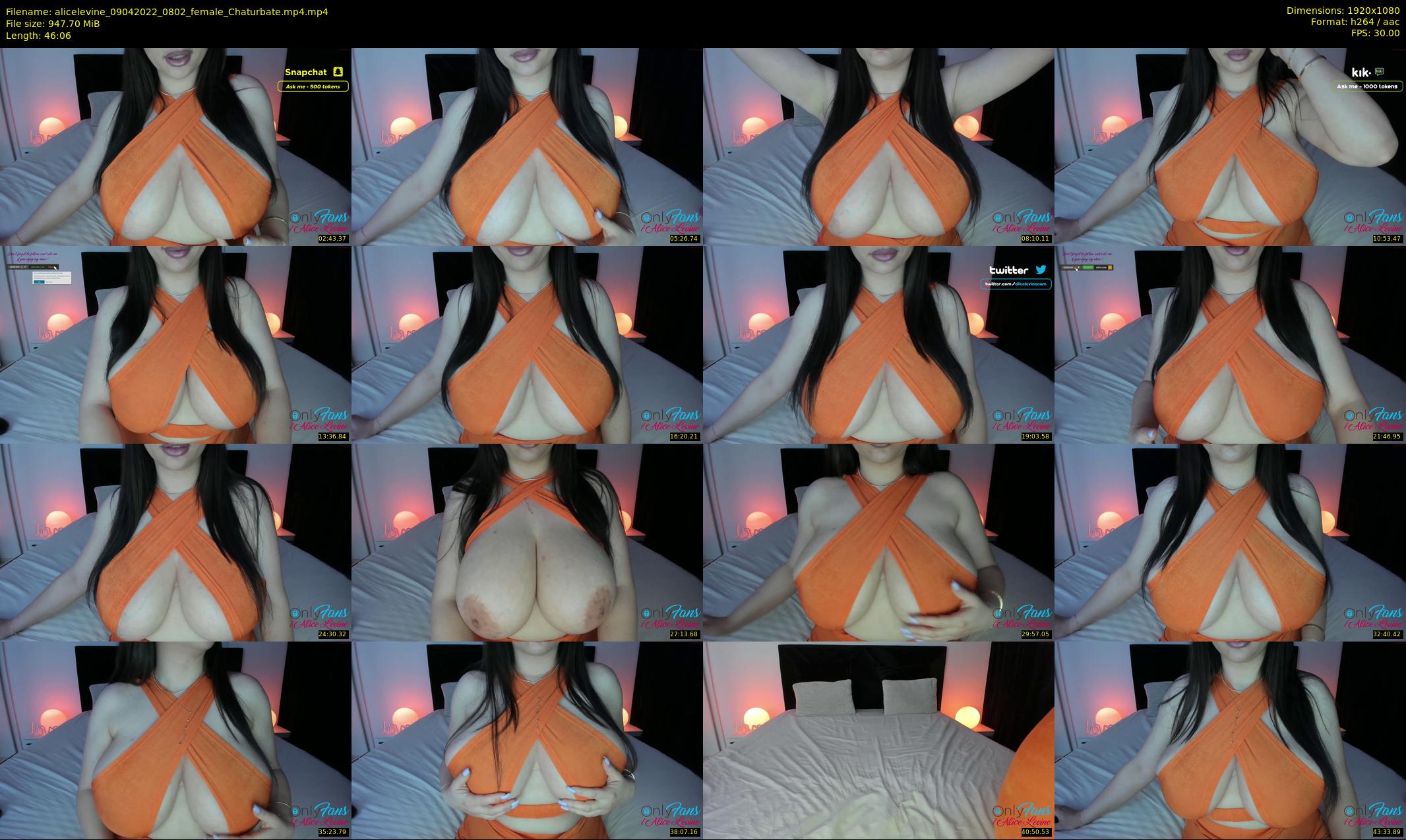alicelevine — 47 minute Chaturbate female cam show recording, 1080p, Apr 9, 2022