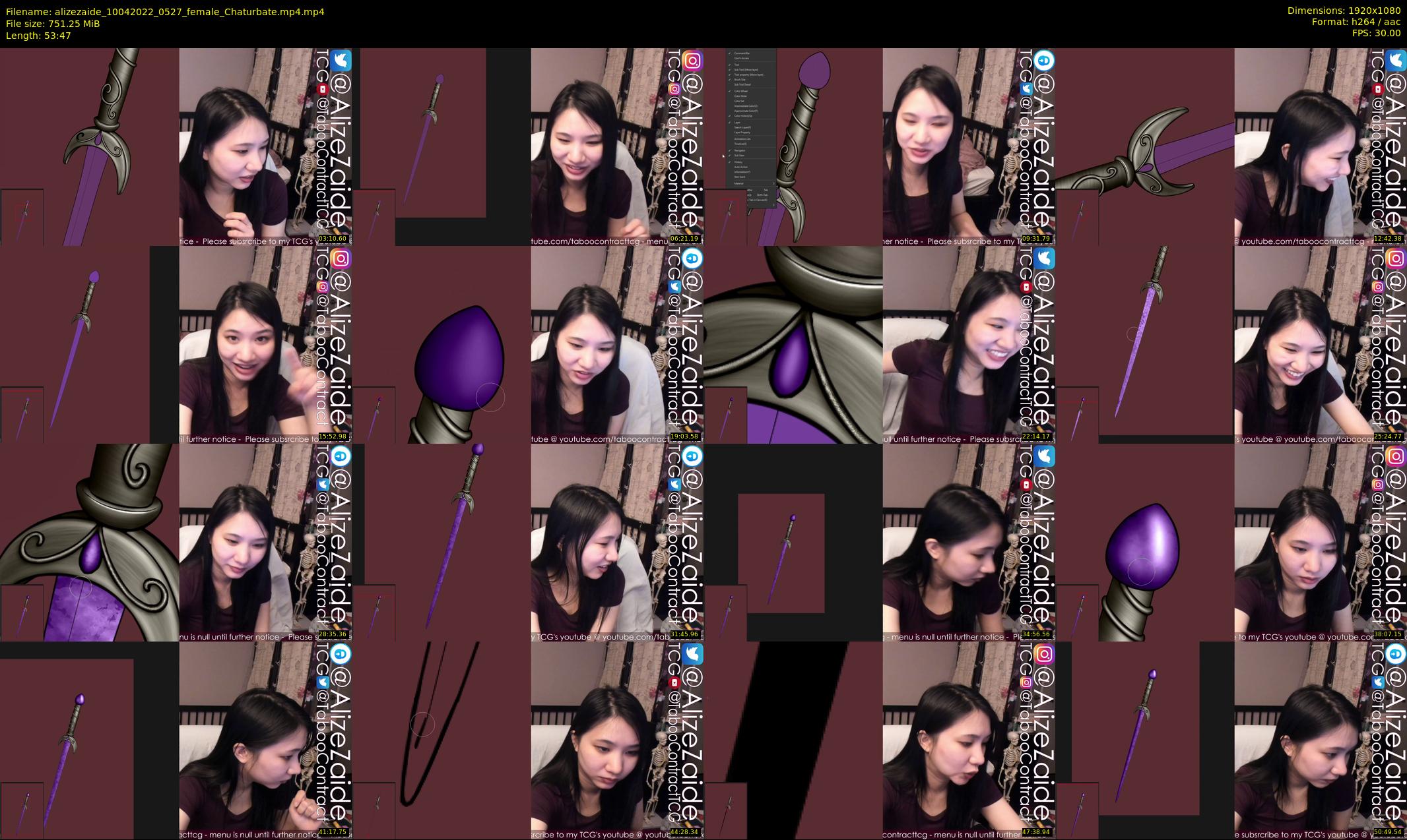 alizezaide — 54 minute Chaturbate female cam show recording, 1080p, Apr 10, 2022
