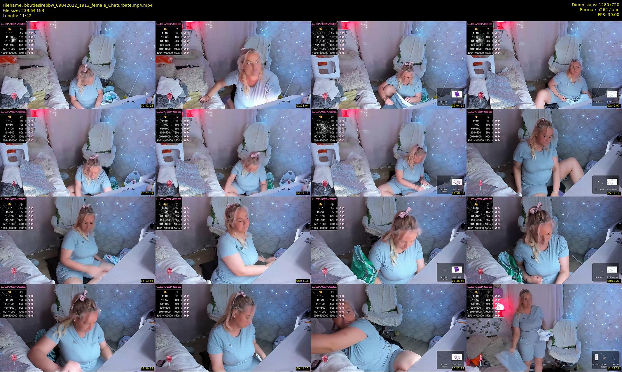 bbwdesirebbw — 12 minute Chaturbate female cam show recording, 720p, Apr 9, 2022