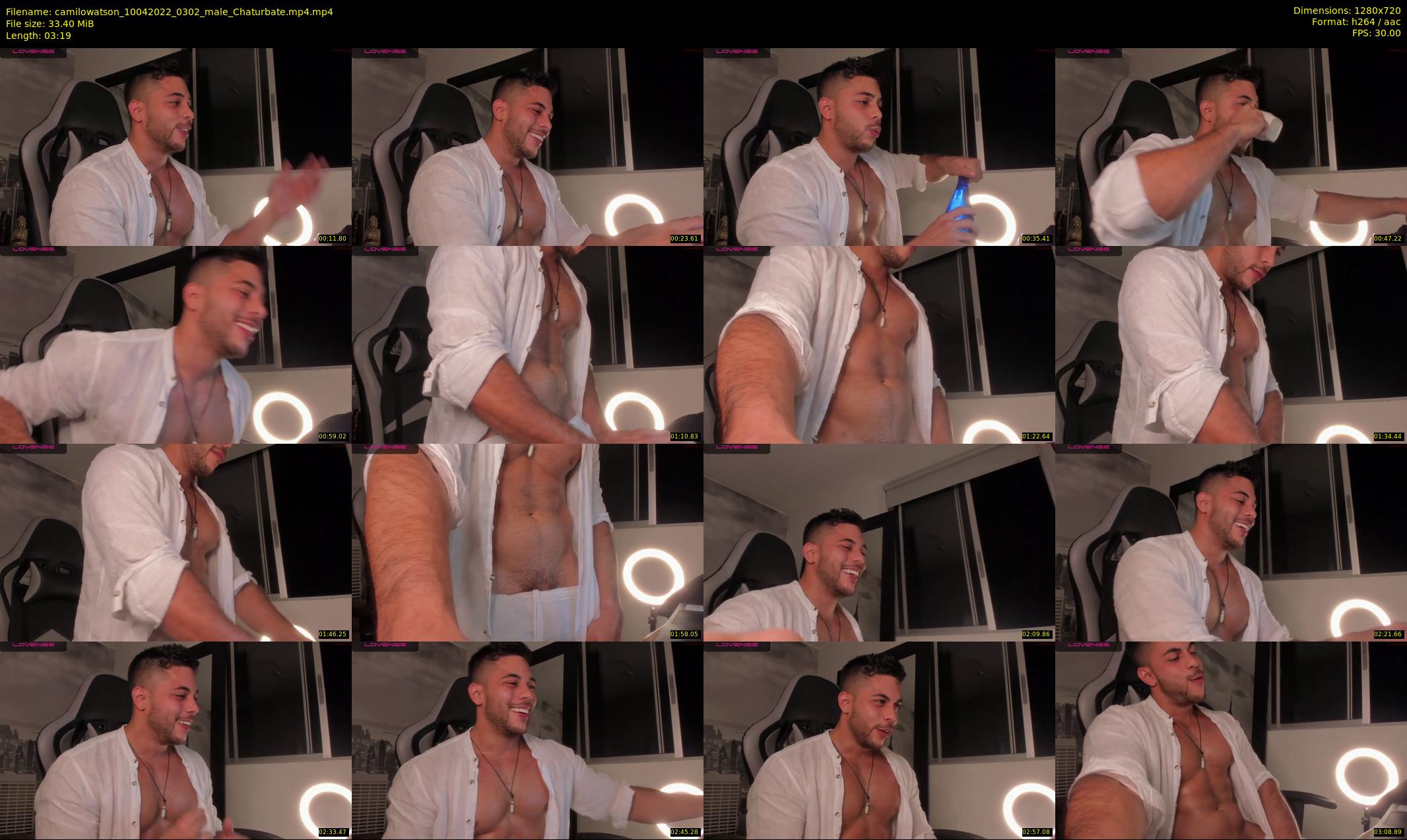 camilowatson — 4 minute Chaturbate male cam show recording, 720p, Apr 10, 2022